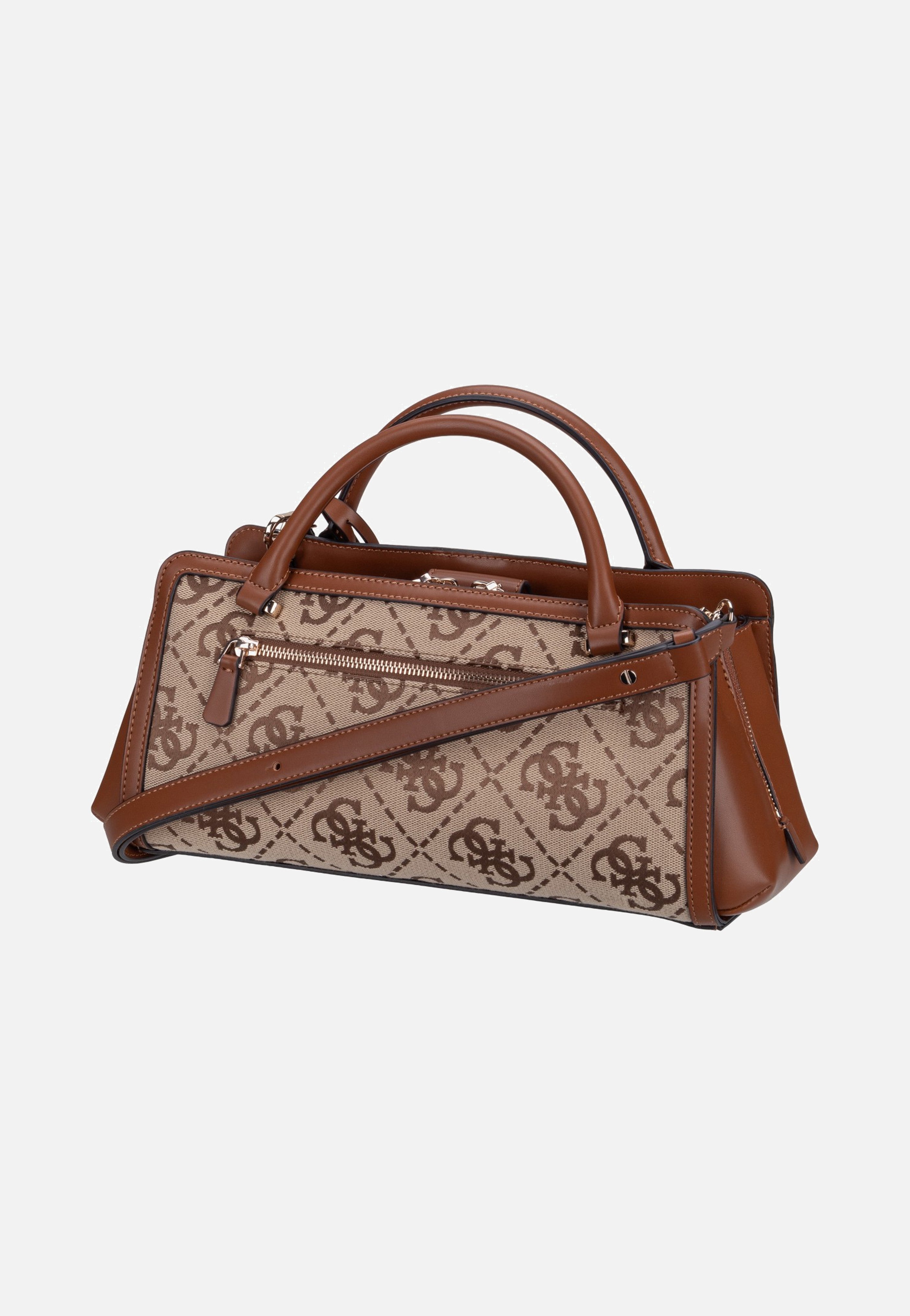 Guess Audrey Logo Small Girlfriend 55060 Latte Logo Handle Bag