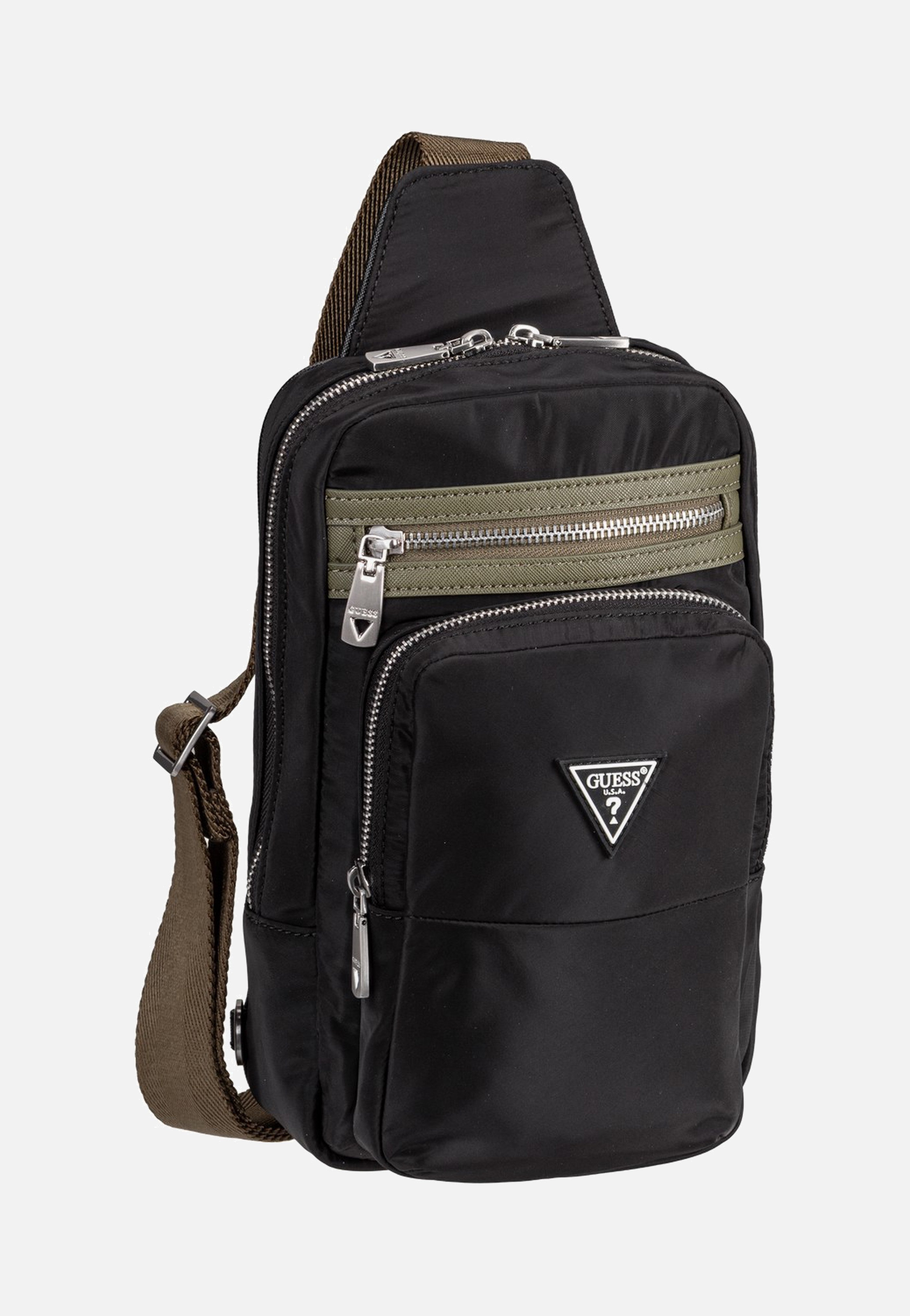 Guess Berlin Multipocket Crossover Black Crossbody Bag
