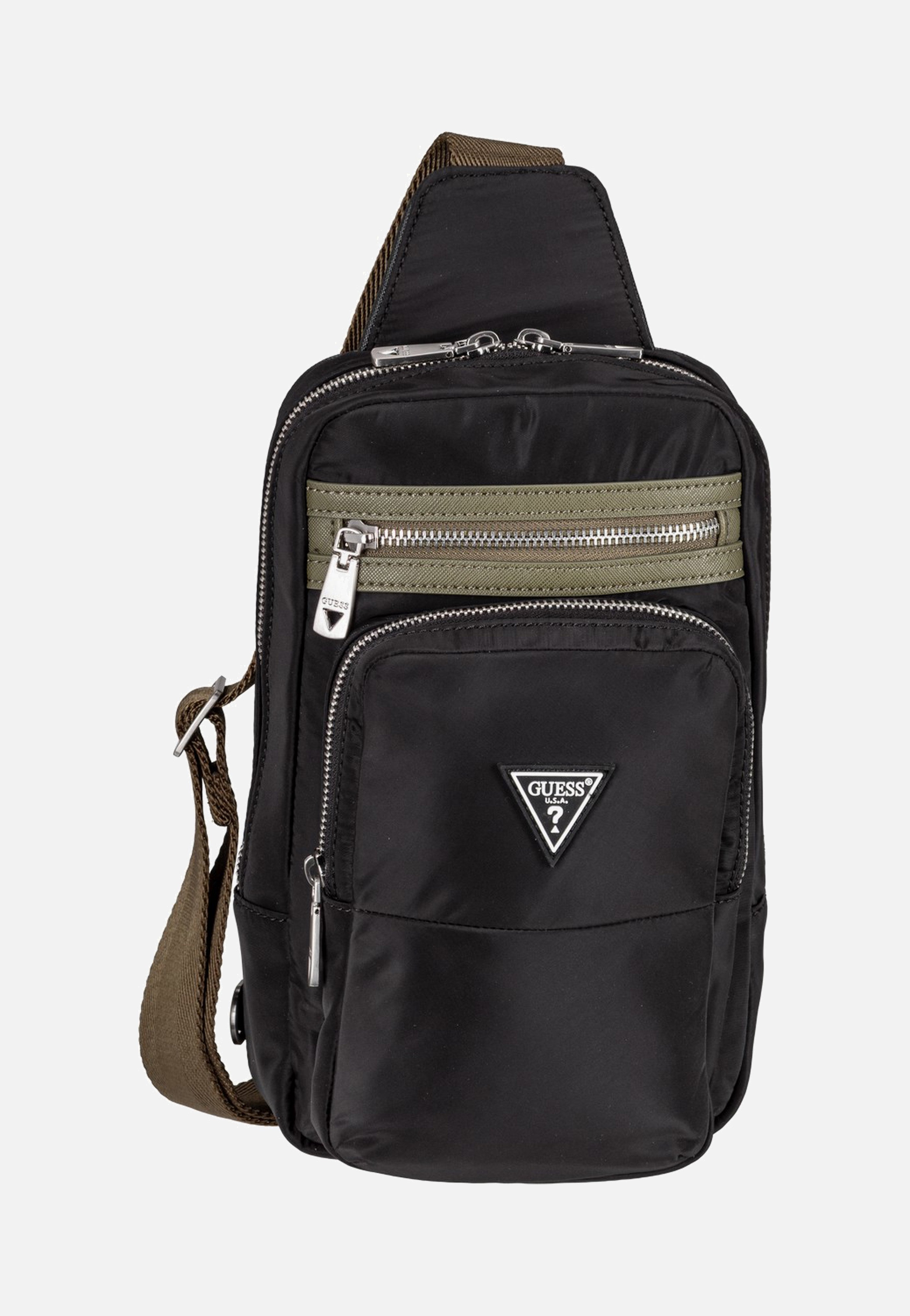 Guess Berlin Multipocket Crossover Black Crossbody Bag