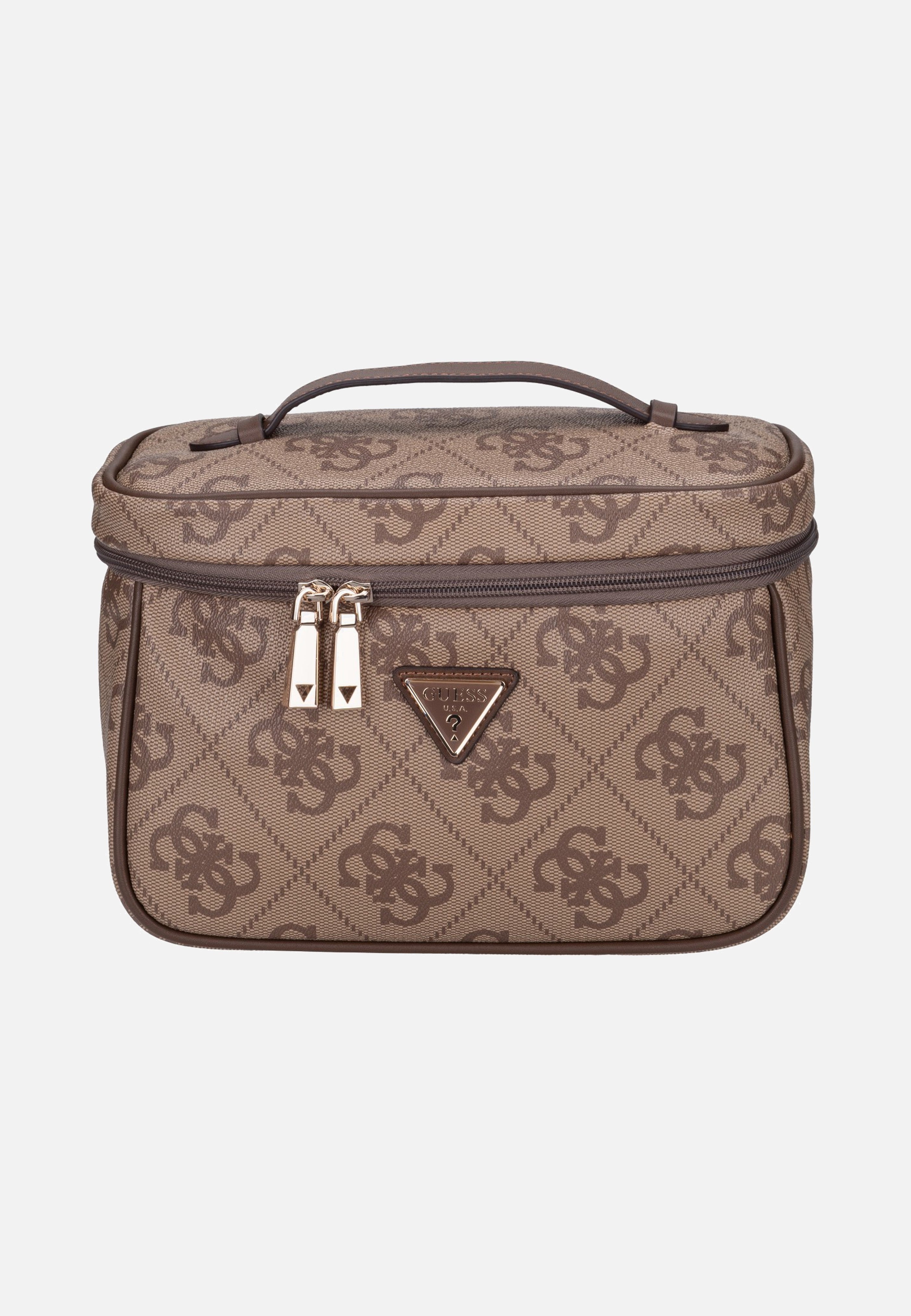 Guess Berta Train 88039 Latte Logo/Brown Toiletry Bag