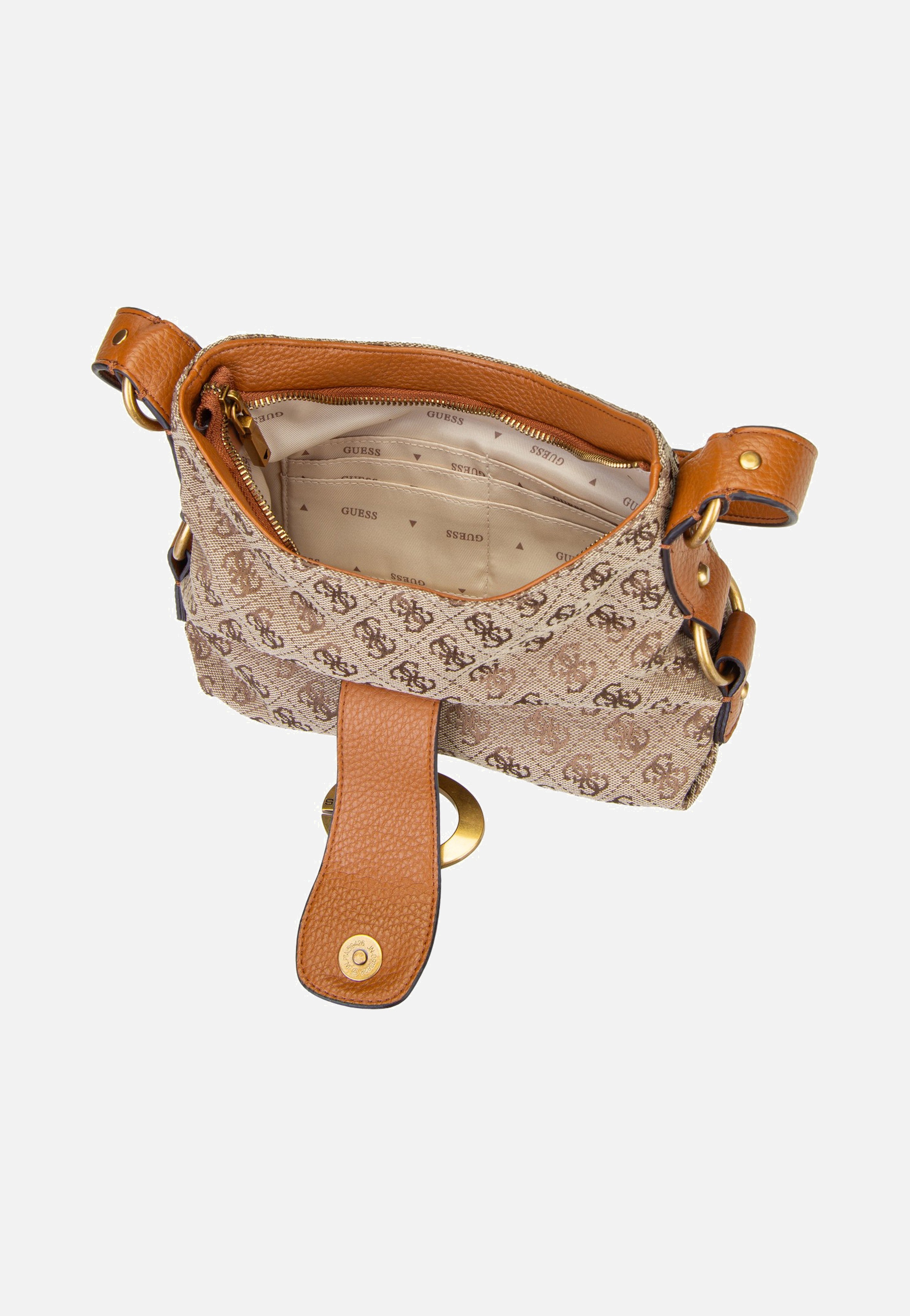 Guess Camden Mini 8720 Latte Logo Shoulder Bag