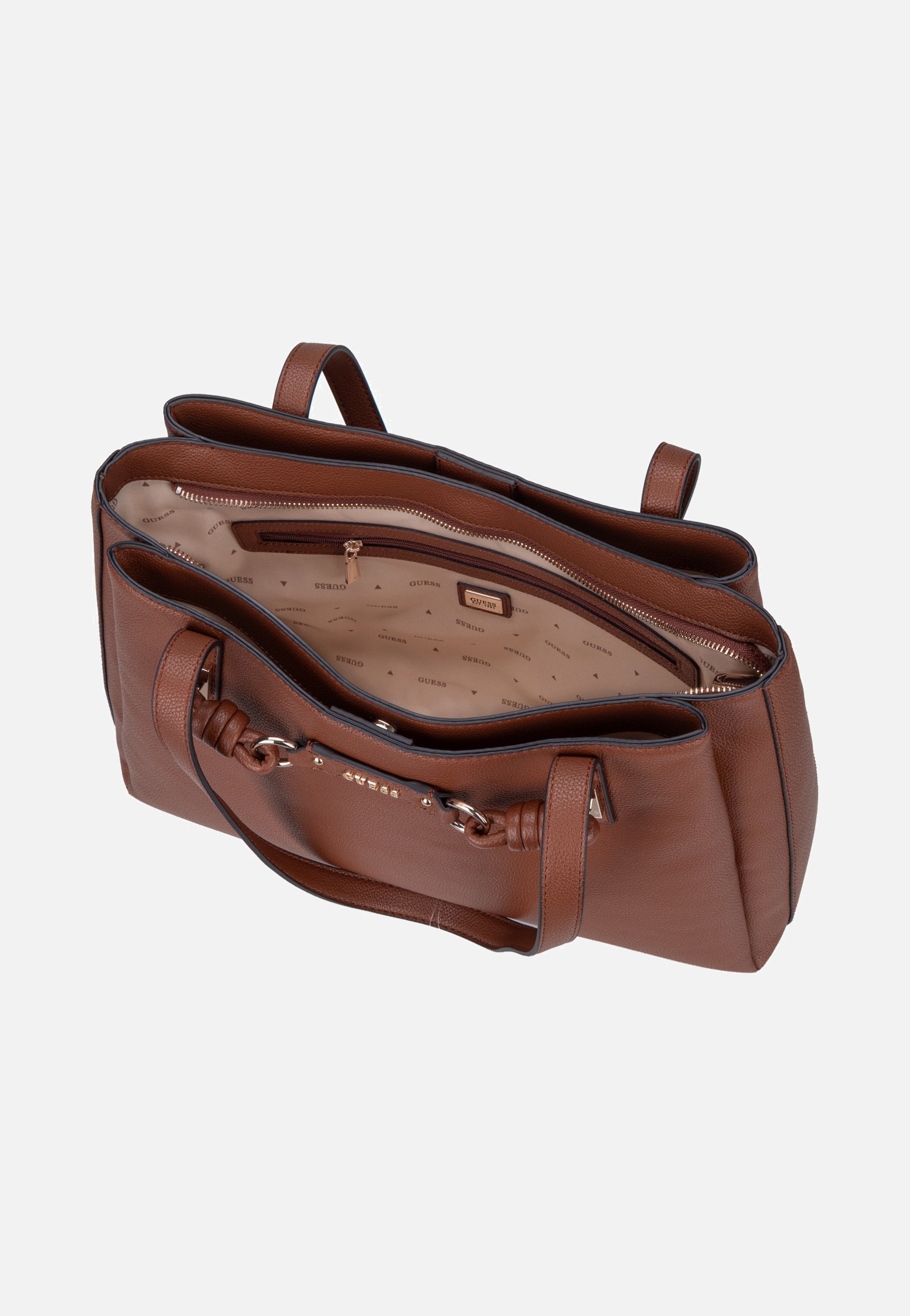 Guess Camelia 3 Comp 42230 Cognac Shoulder Bag