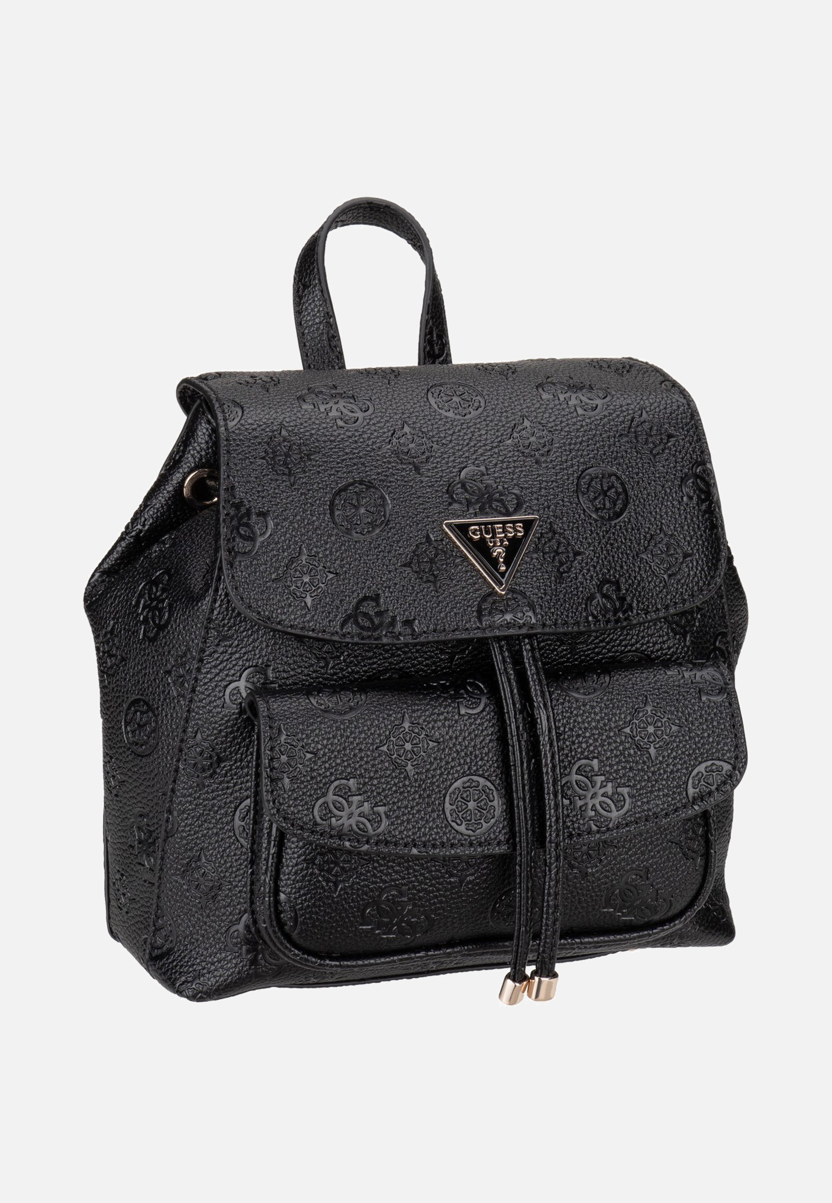 Guess Cresidia II Sml Flap Black Logo Rucksack