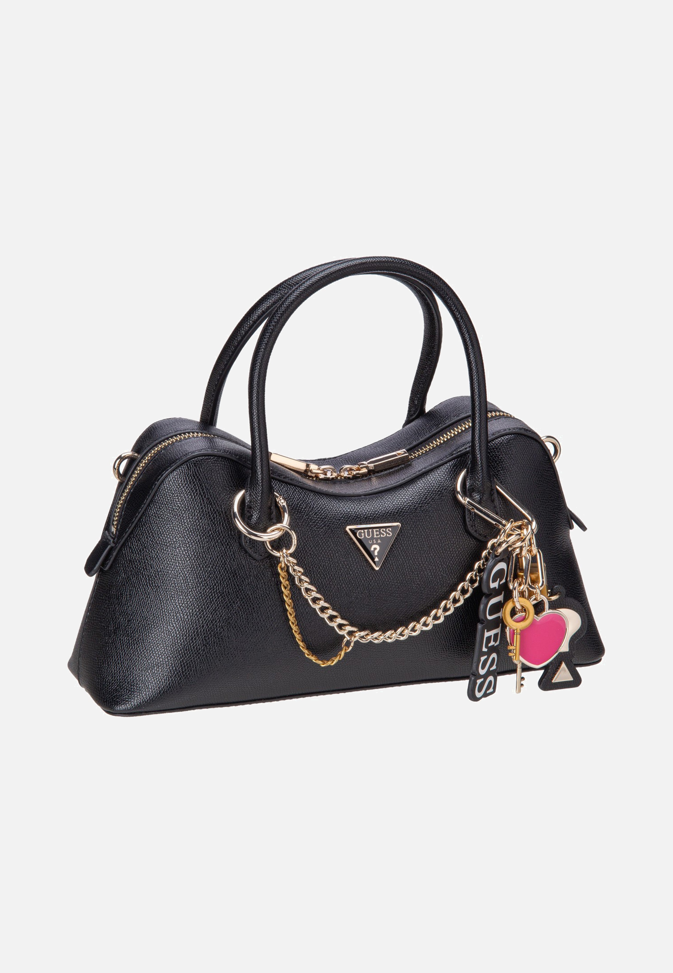 Guess - Davina Satchel Black - Satchel | Women-Image