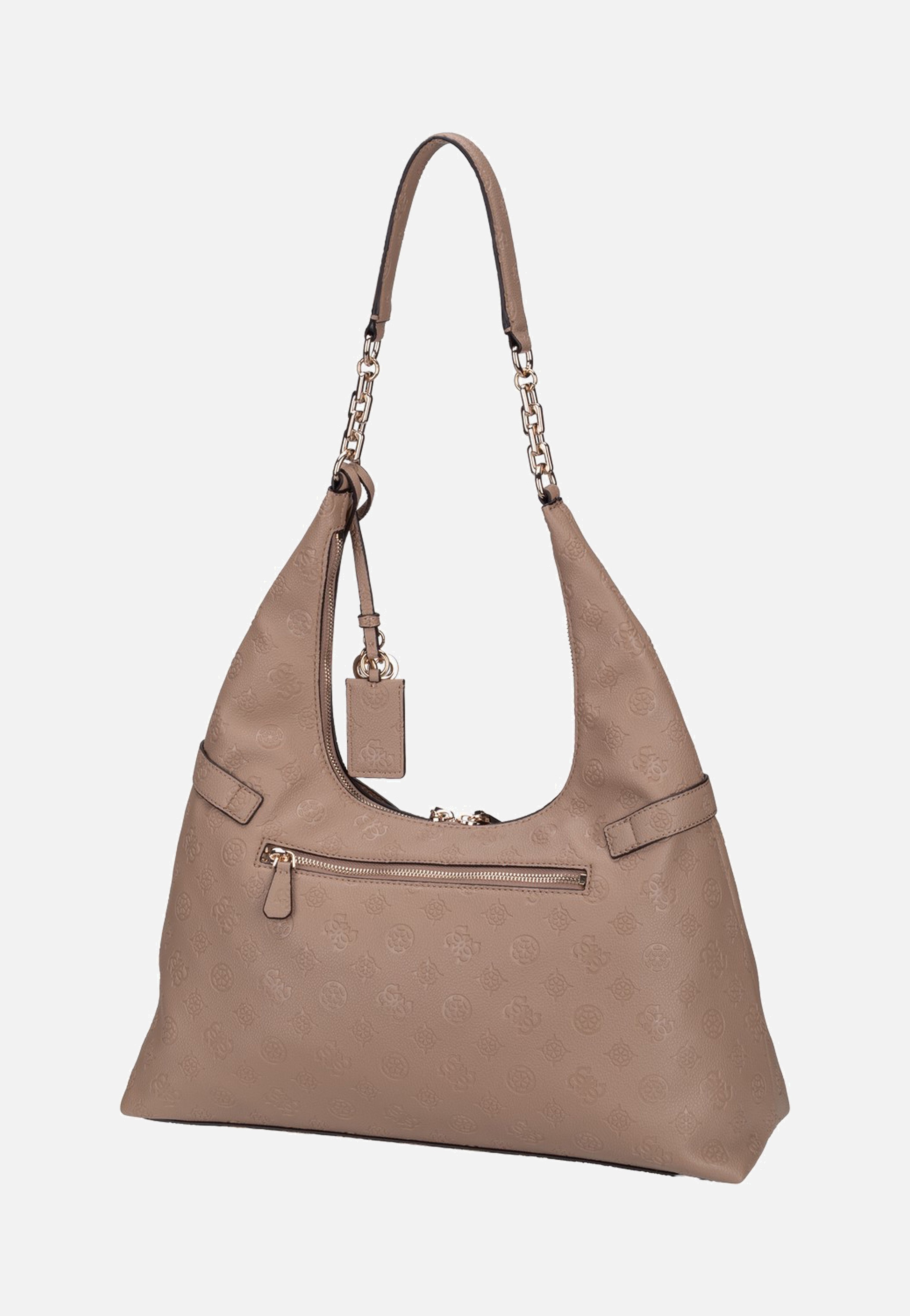 Guess Ella Logo 46010 Beige Logo Hobo Bag