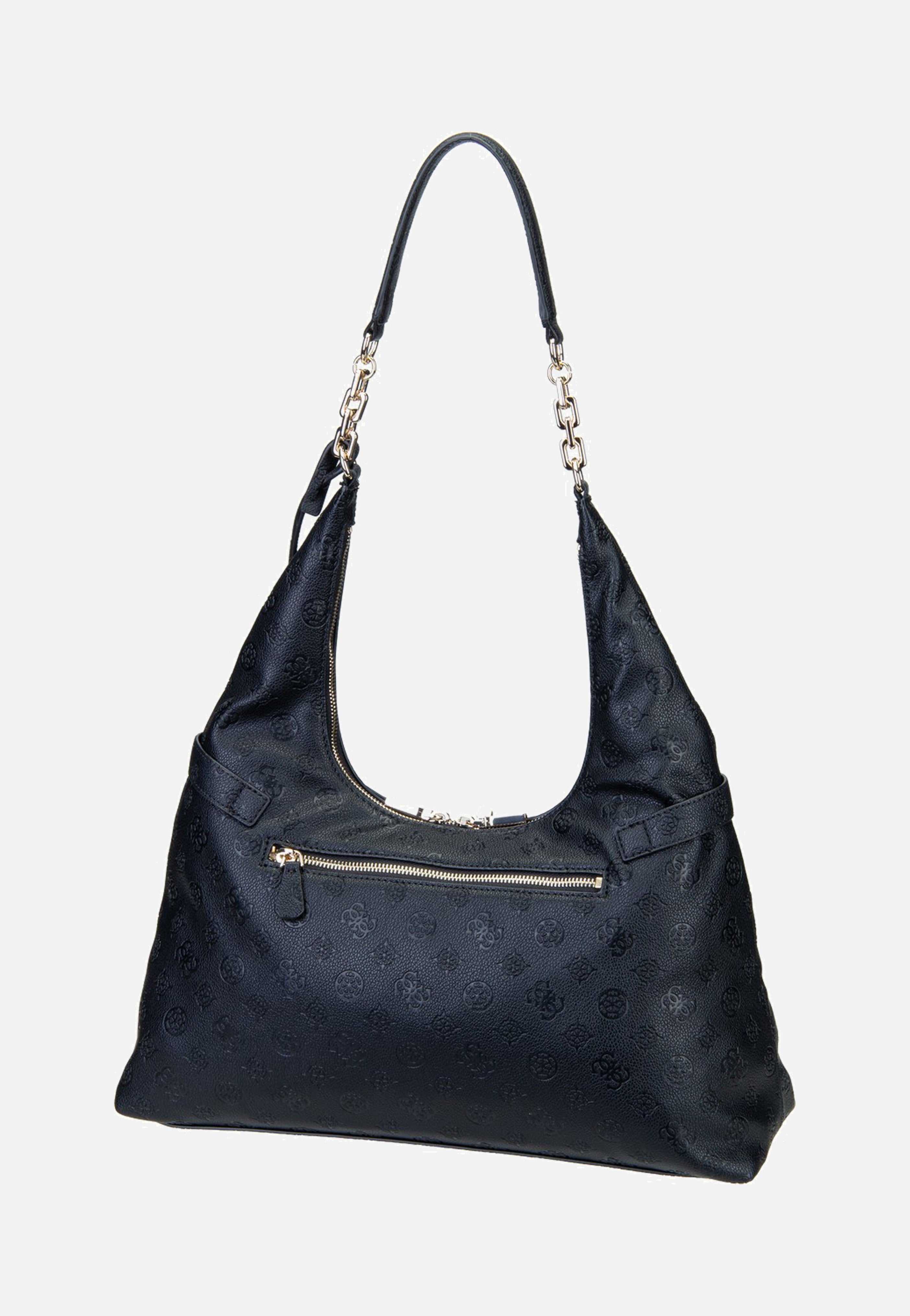Guess Ella Logo 46010 Black Logo Hobo Bag