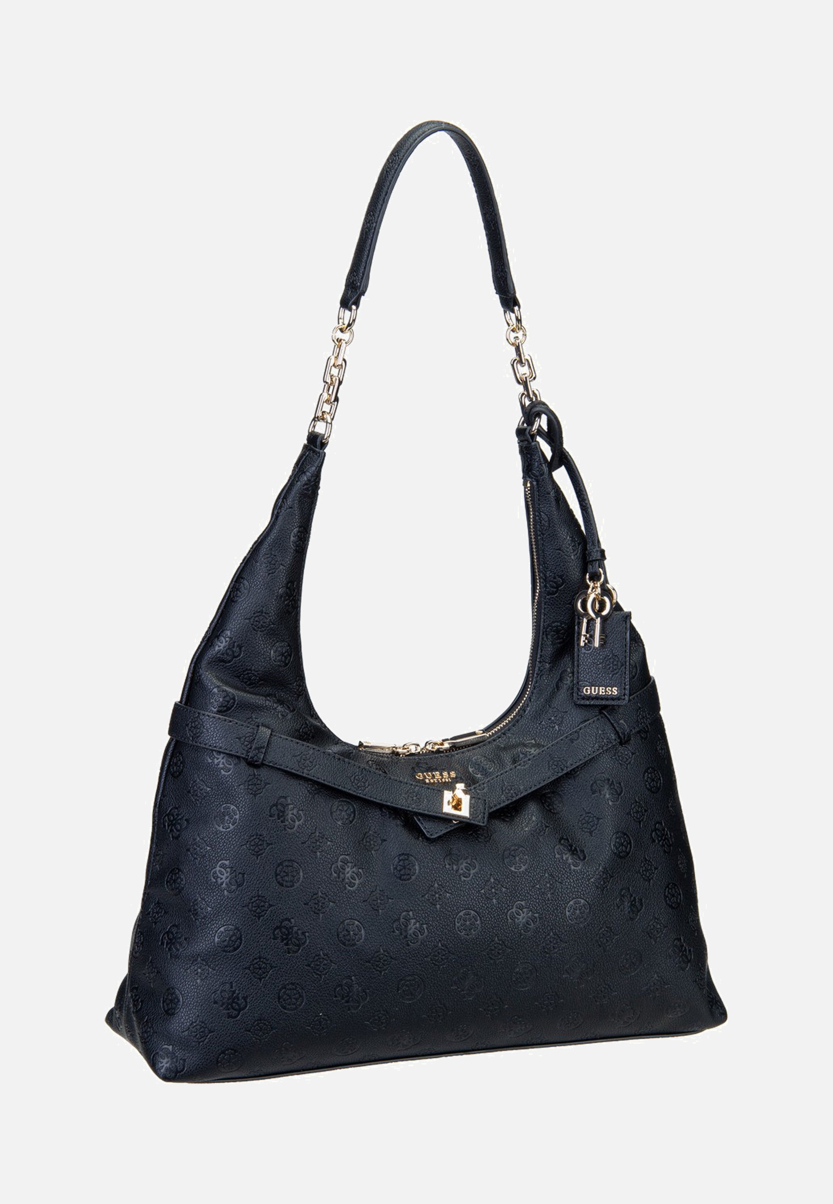 Guess Ella Logo 46010 Black Logo Hobo Bag