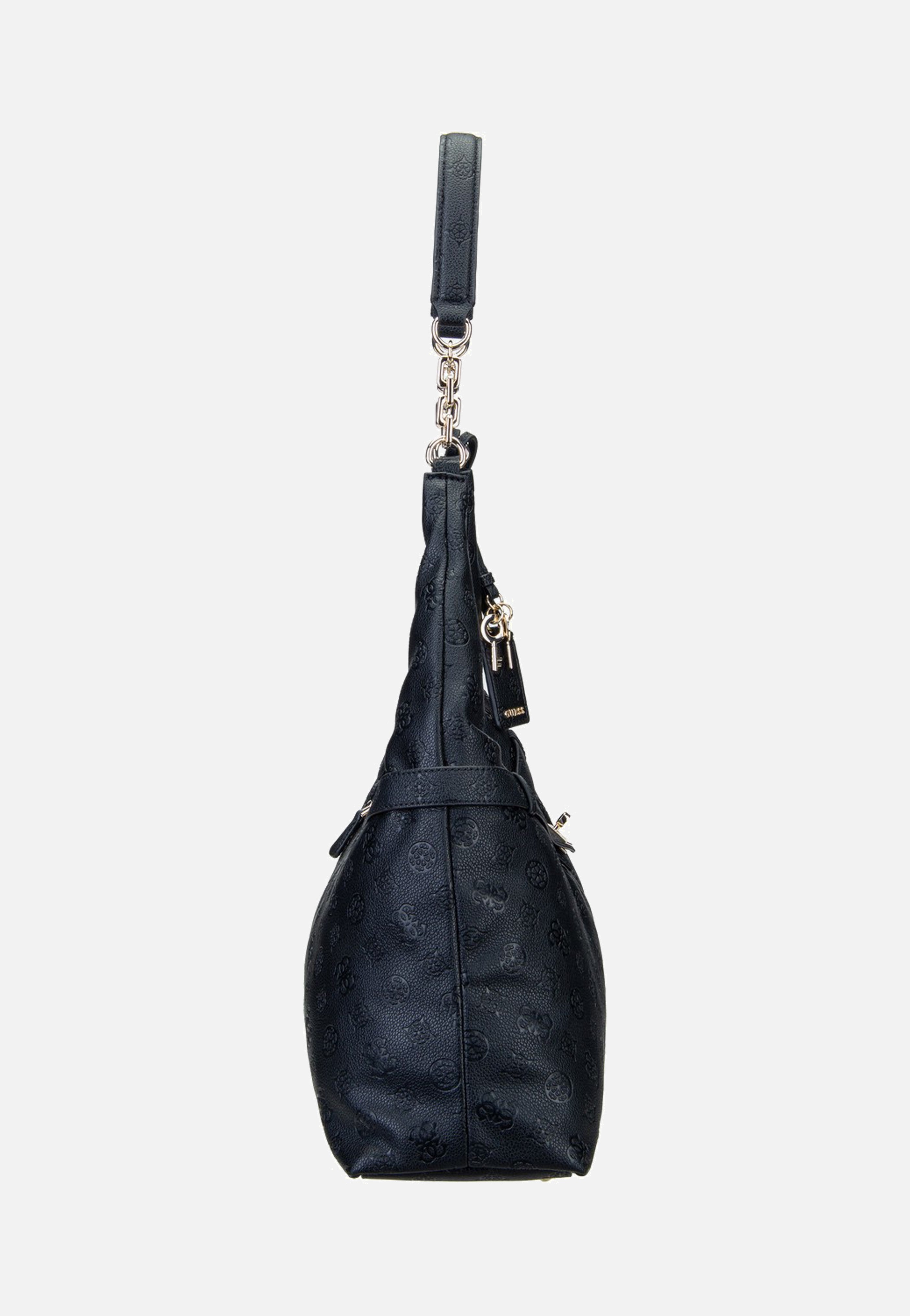 Guess Ella Logo 46010 Black Logo Hobo Bag