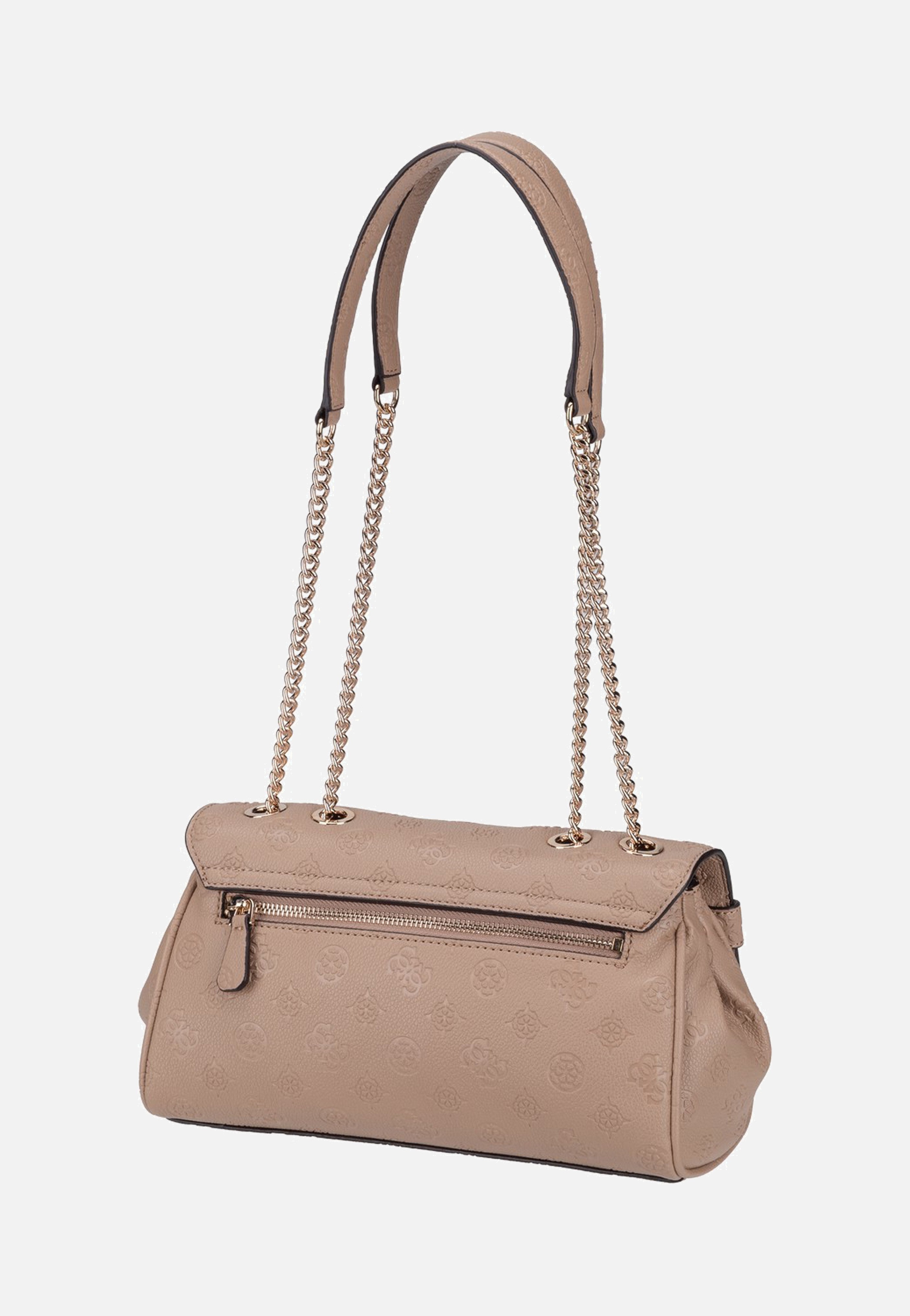 Guess Ella Logo Convertible Flap 46210 Beige Logo Evening Bag