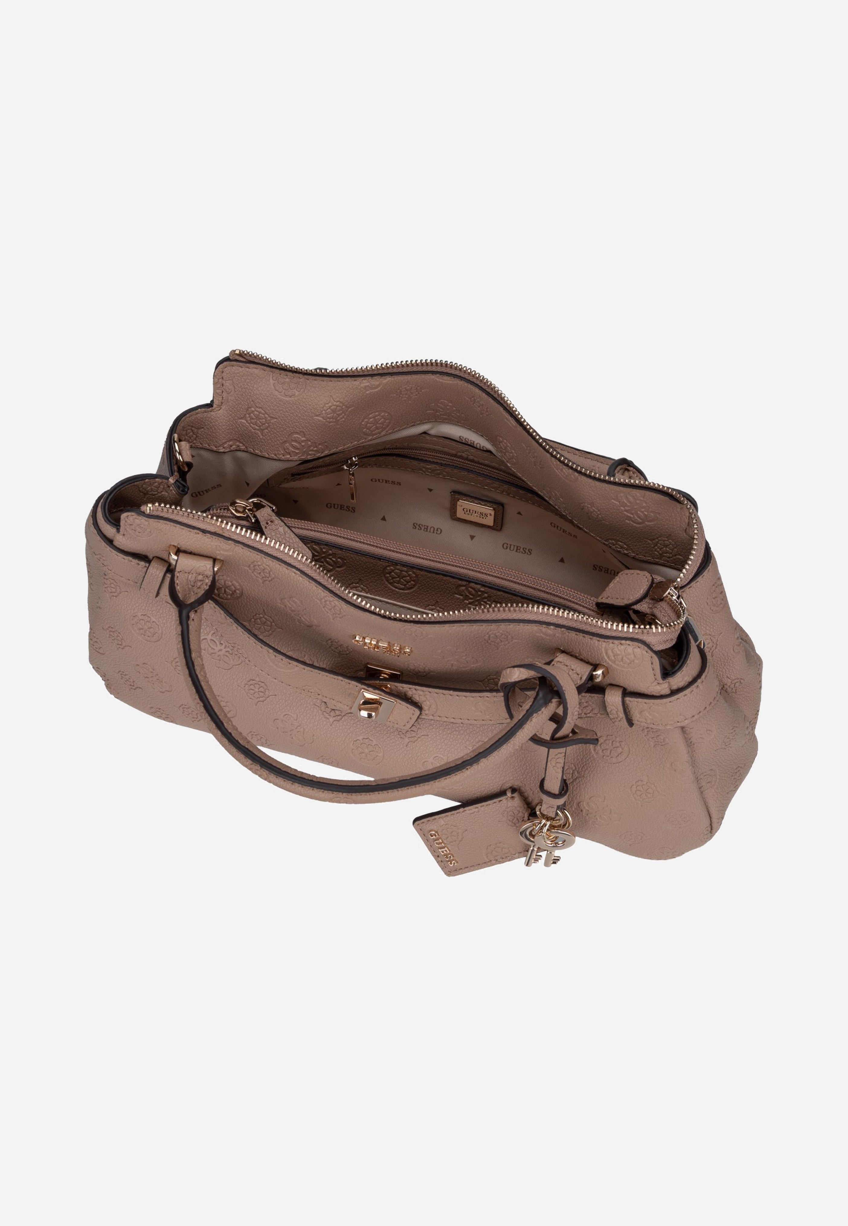 Guess Ella Logo Girlfriend 46050 Beige Logo Handle Bag