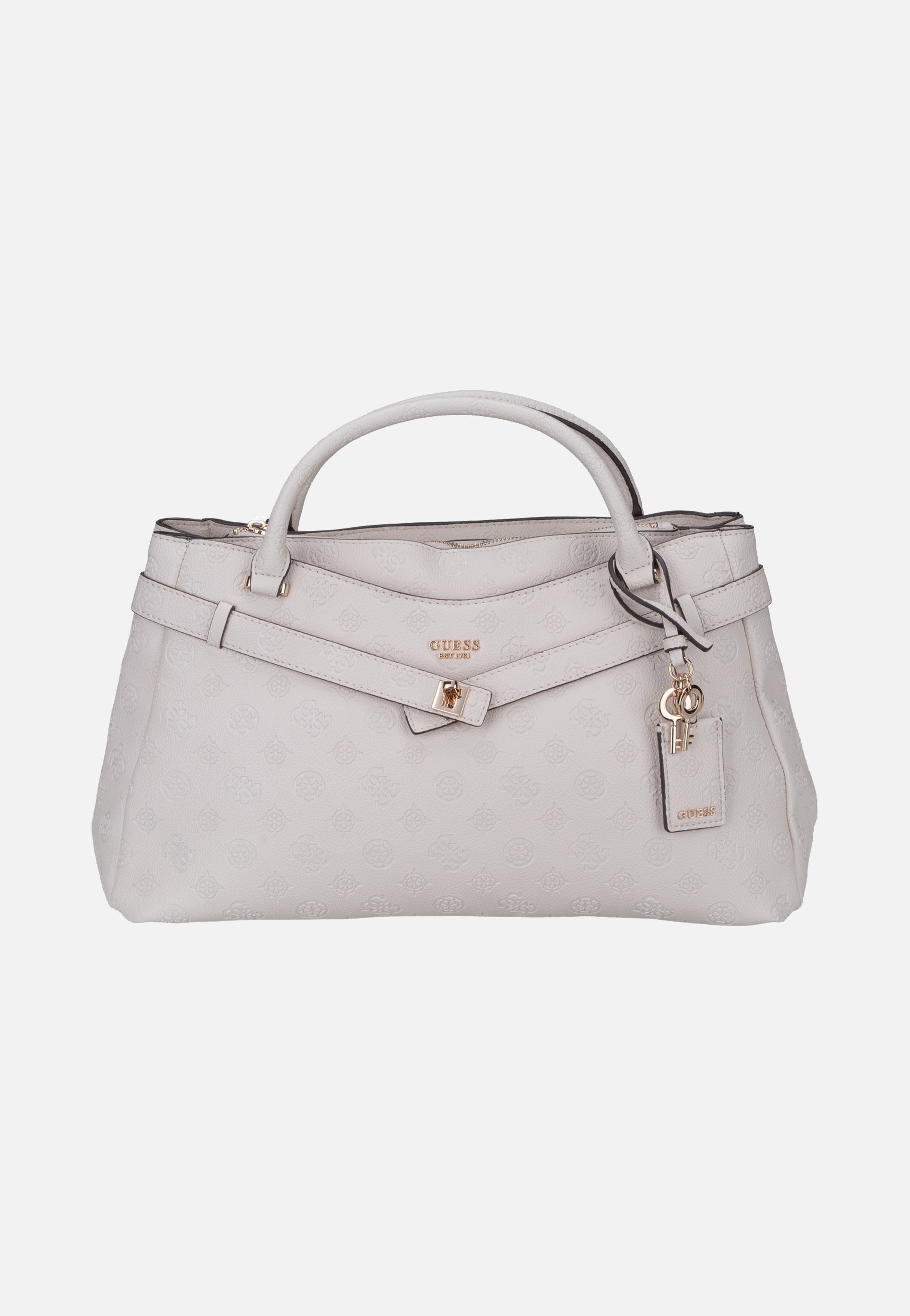 Guess Ella Logo Large Girlfriend 46060 Stone Logo Satchel