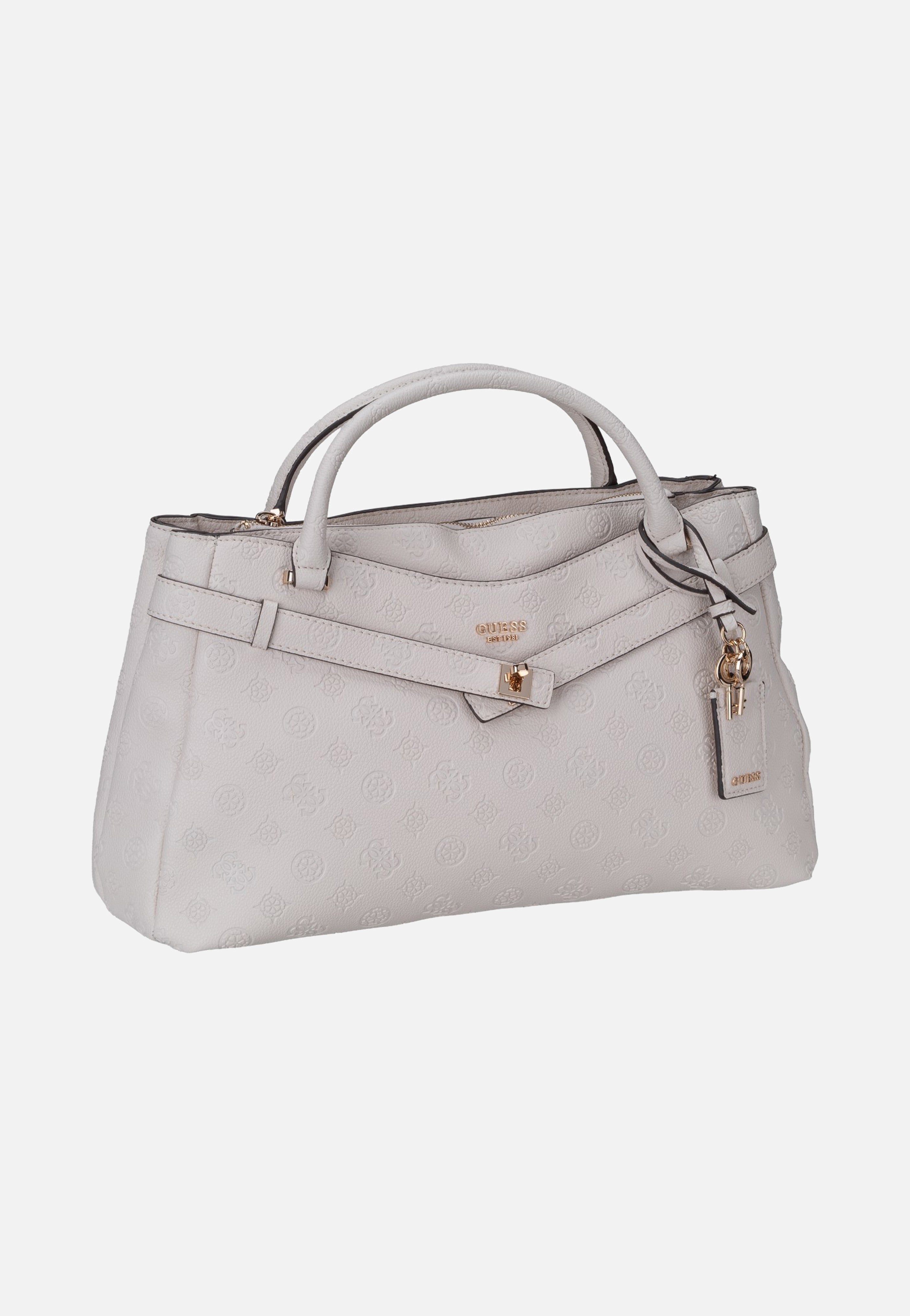 Guess Ella Logo Large Girlfriend 46060 Stone Logo Satchel