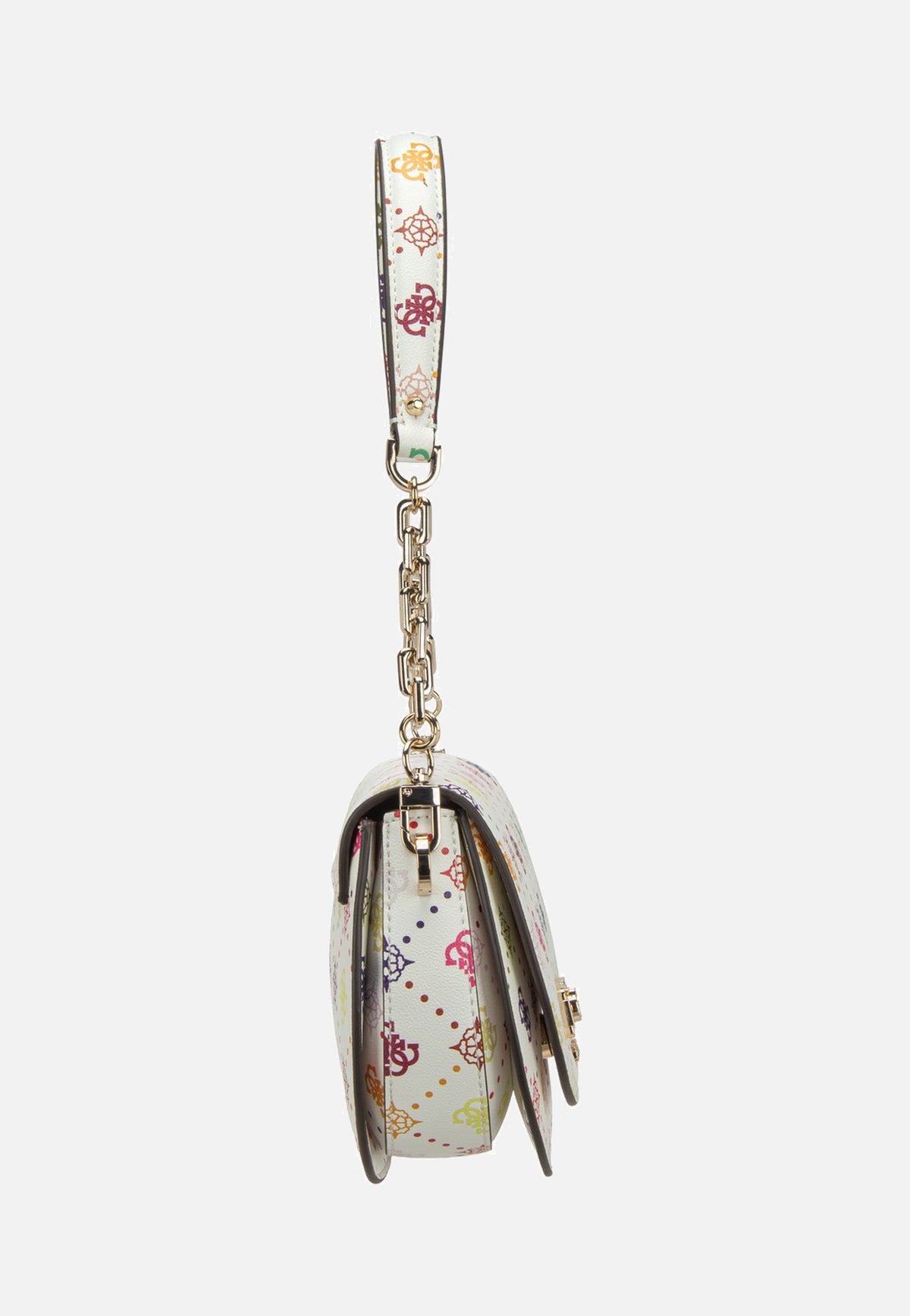 Guess Emelie Logo Flap Shoulder Multi Logo Schultertasche