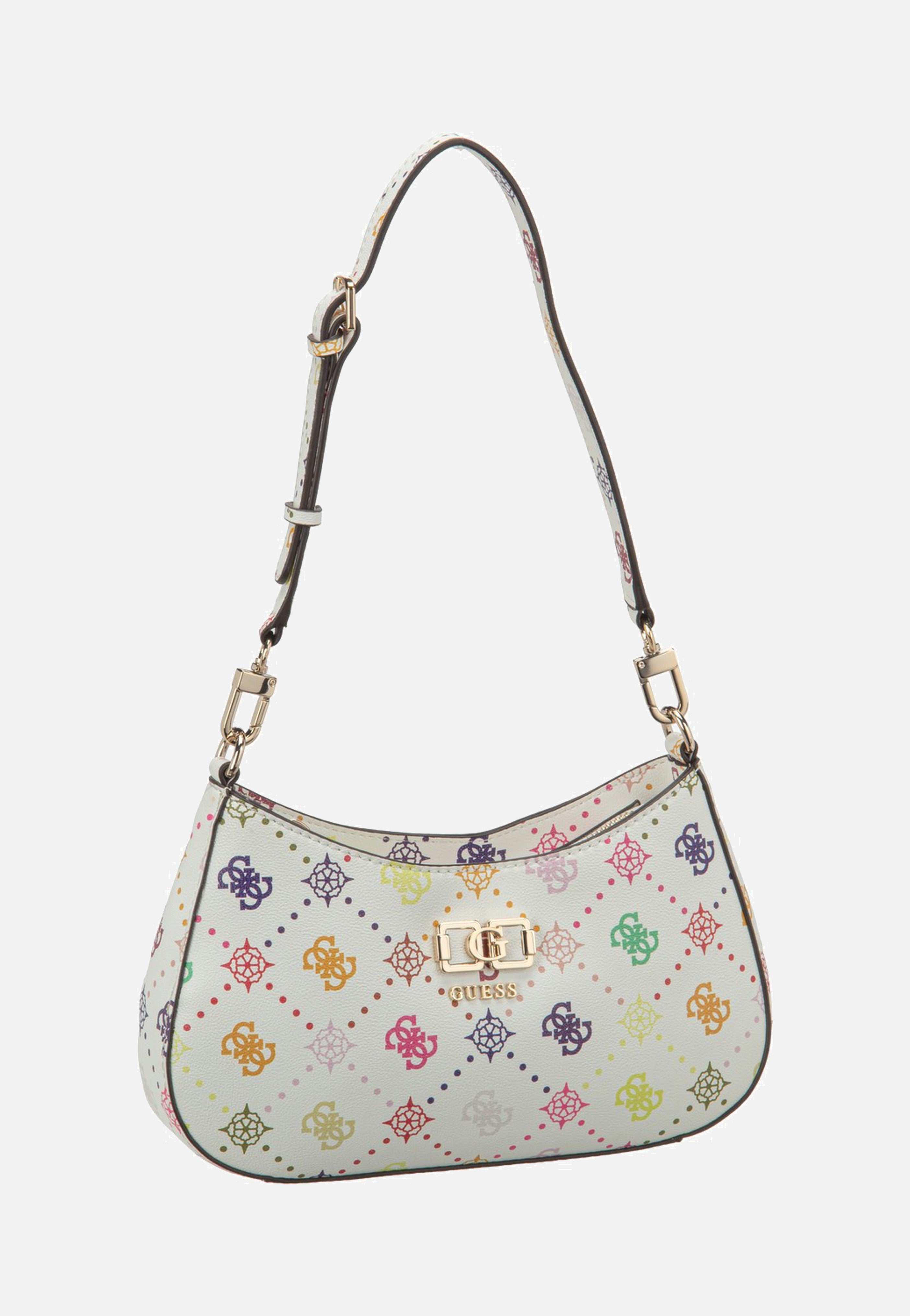 Guess - Emelie Logo Top Zip Shldr Multi Logo - Shoulder Bag | Women-Image