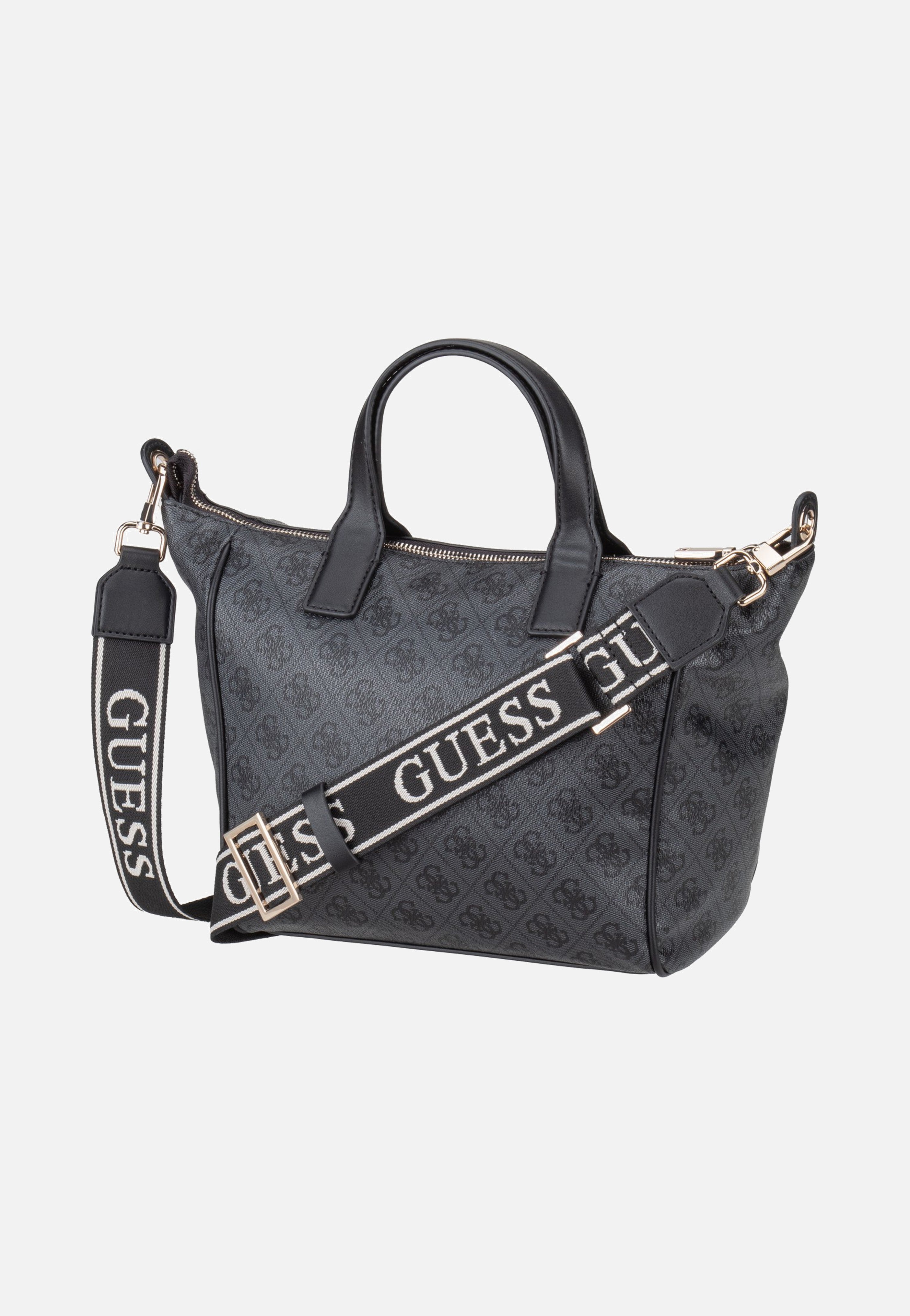 Guess - Follie Small Tote Coal Logo - Handle Bag | Women-Image