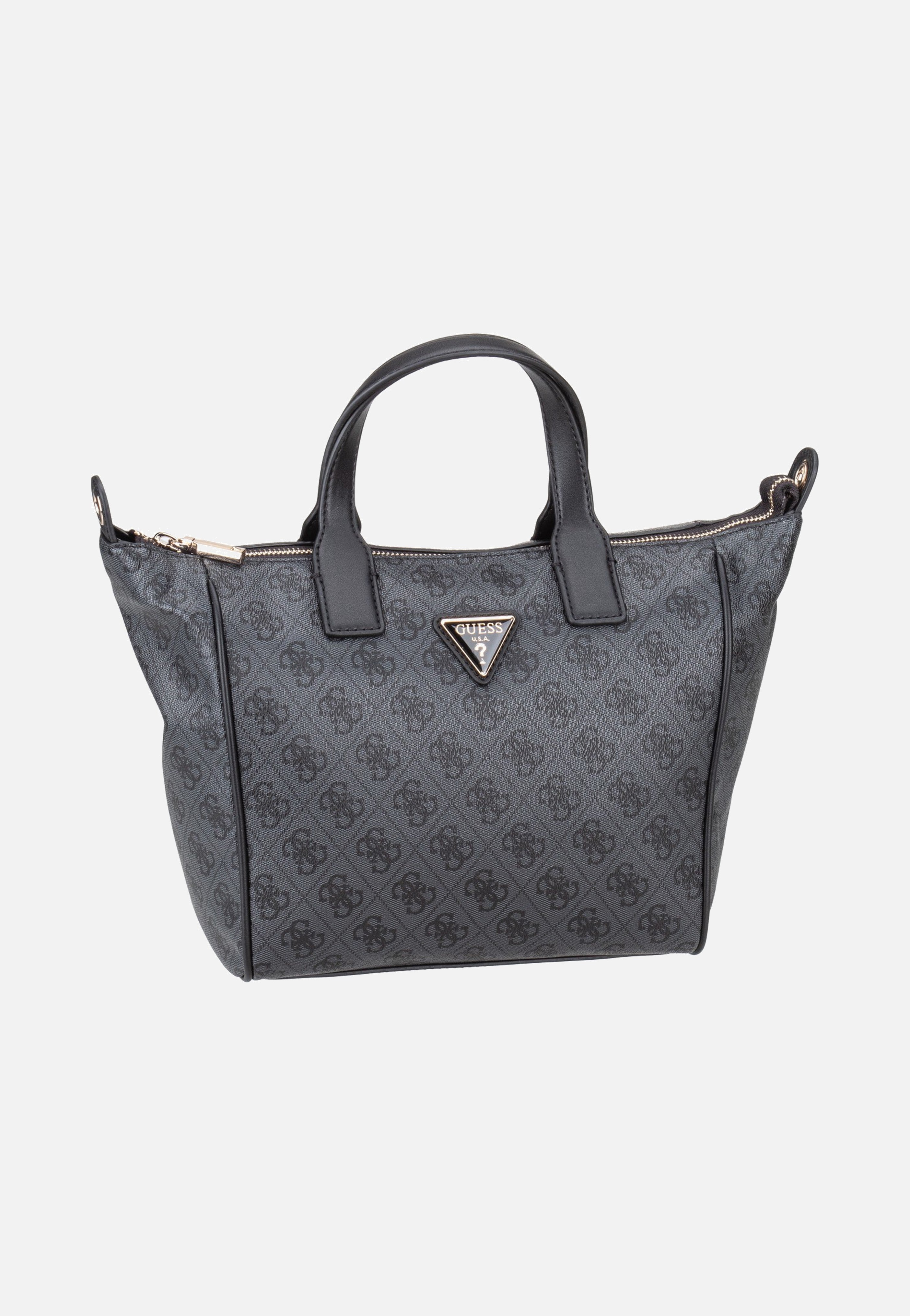Guess - Follie Small Tote Coal Logo - Handle Bag | Women-Image