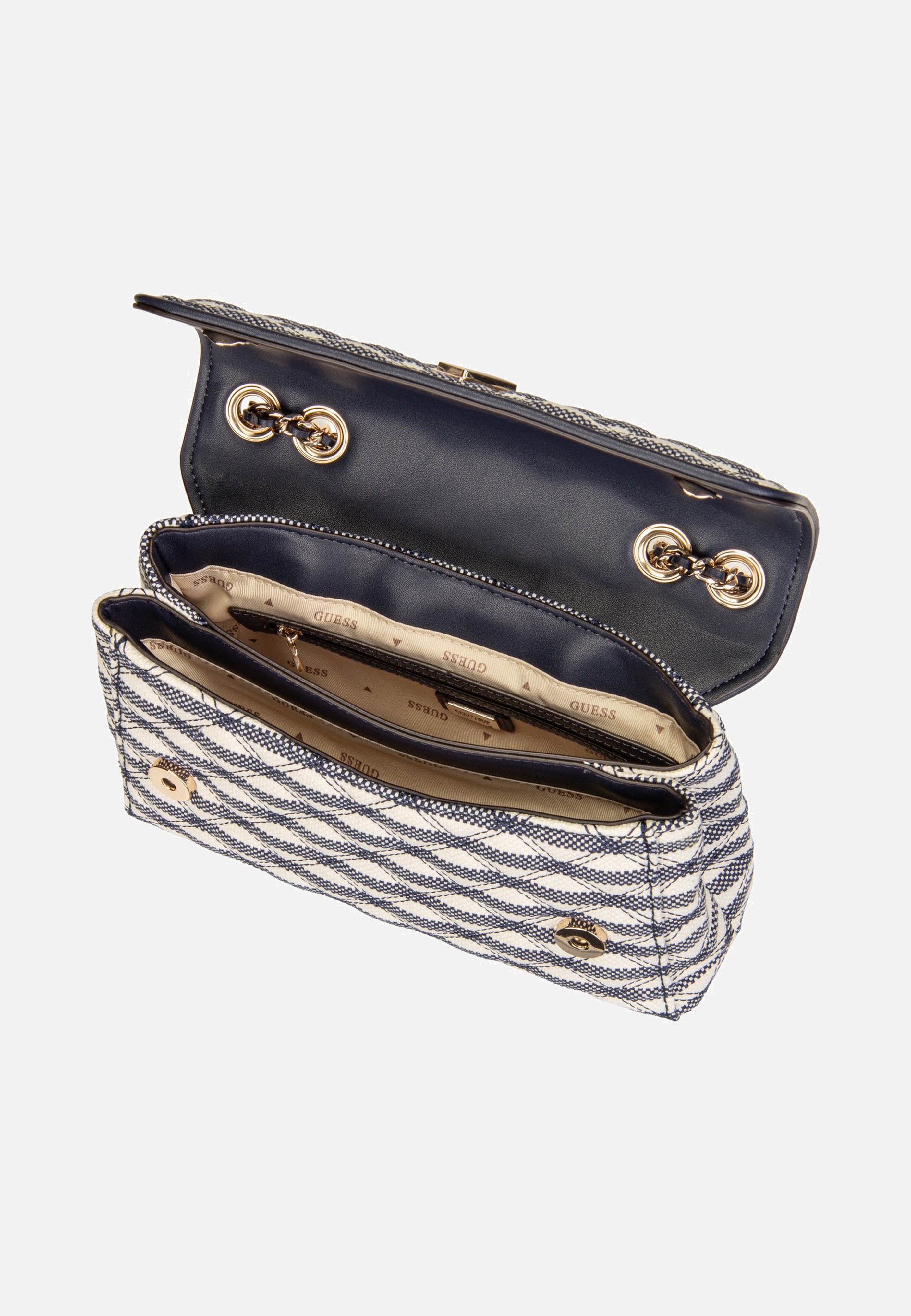 Guess Giully II 2 Comp Conv Flap Navy Multi Umhängetasche