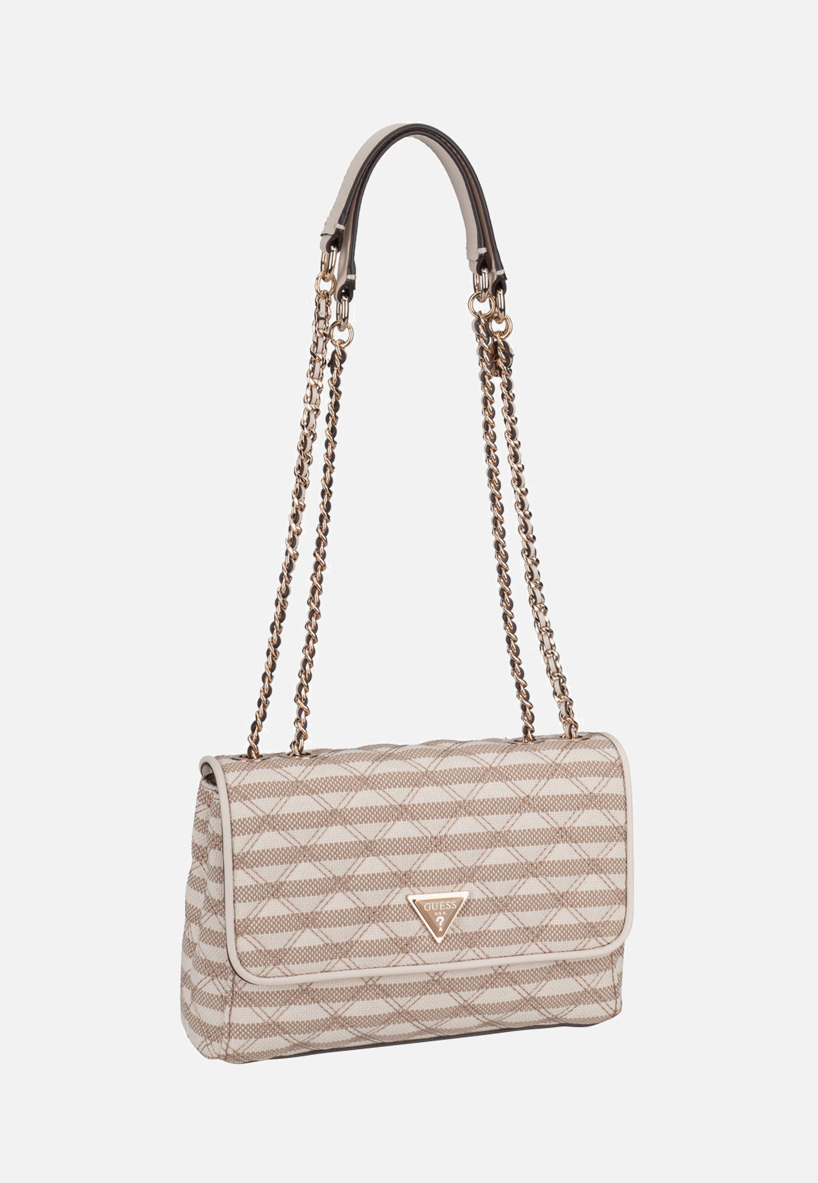 Guess Giully II 2 Comp Conv Flap Taupe Multi Umhängetasche