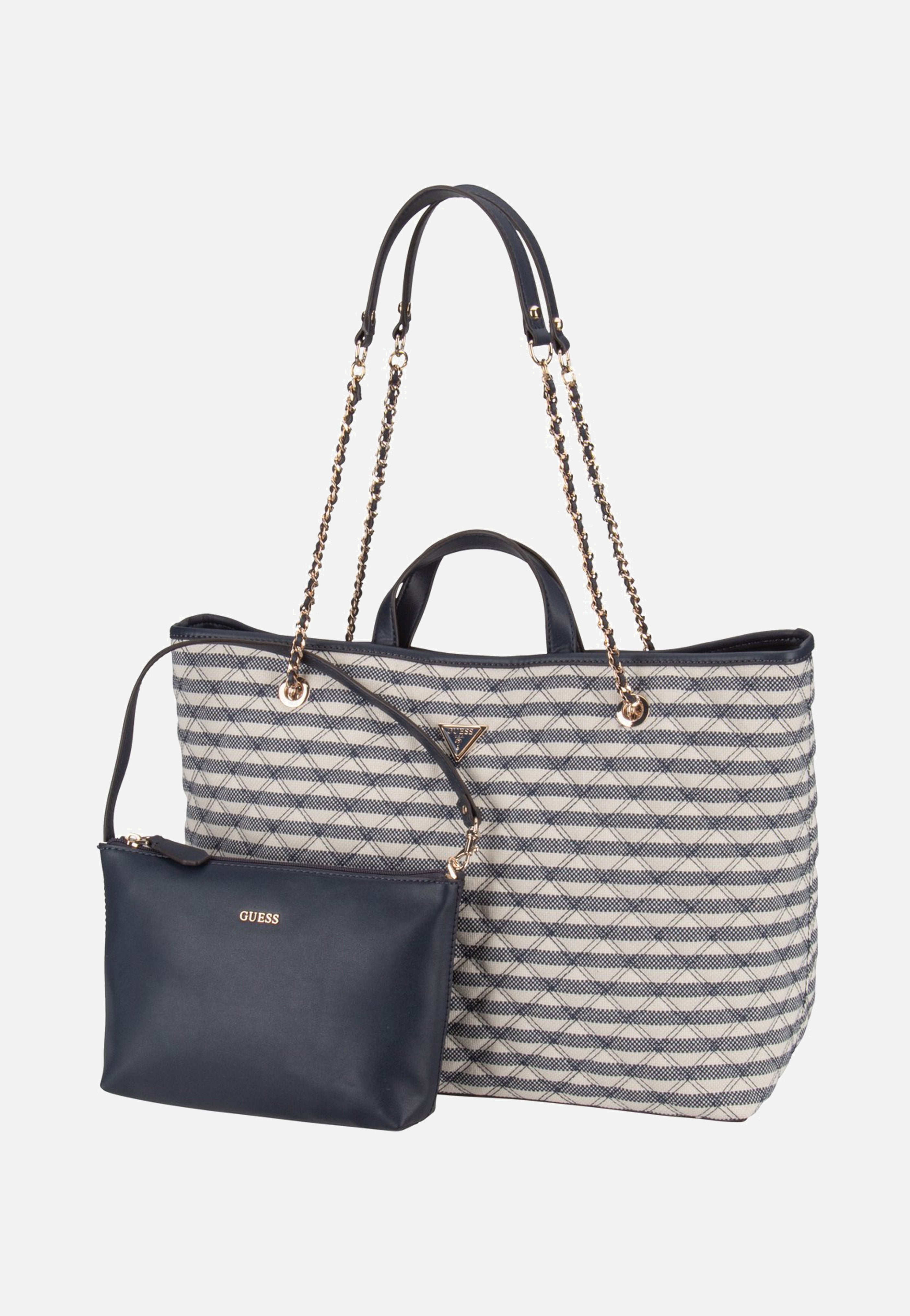 Guess Giully II Large 2 In 1 Tote Navy Multi Shopper