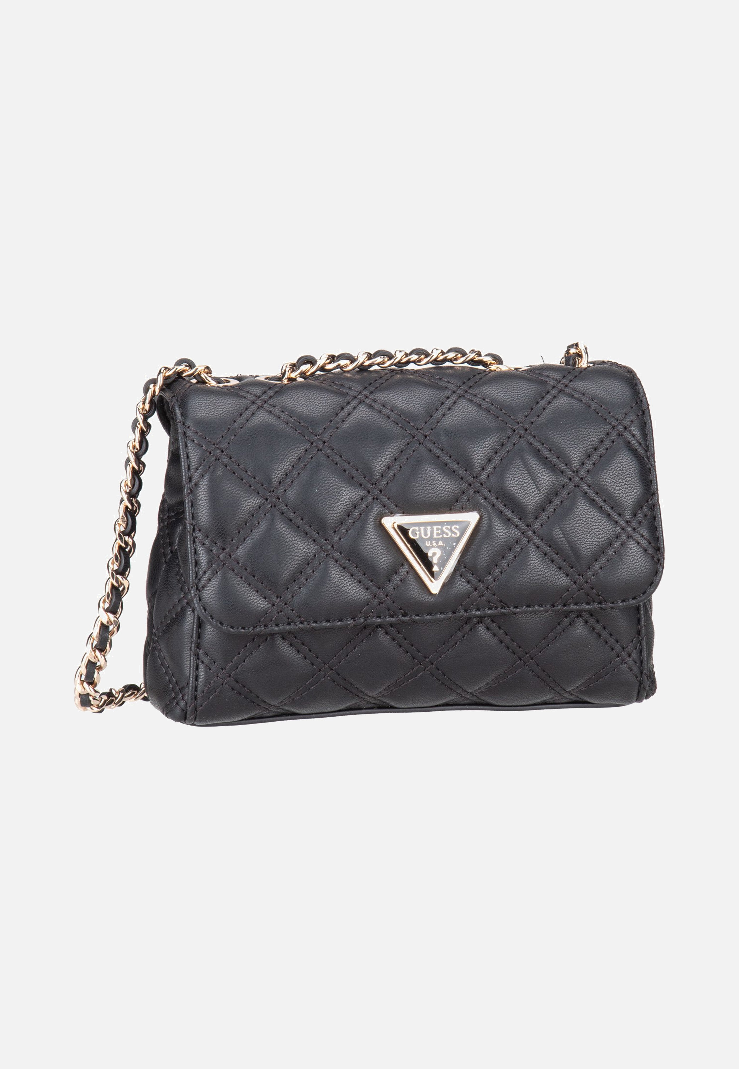 Guess Giully II Mini 2 Comp Conv Flap Black Evening Bag