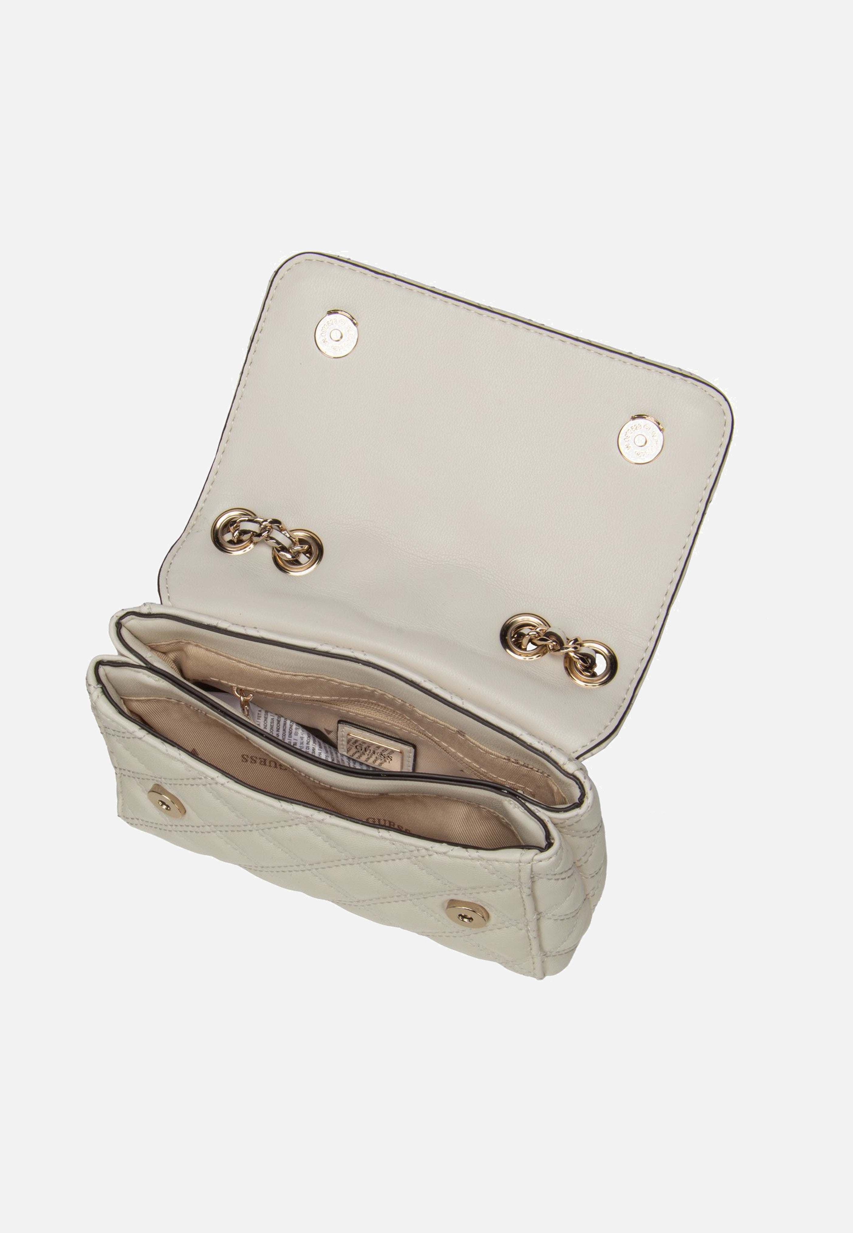 Guess Giully II Mini 2 Comp Conv Flap Off White Evening Bag