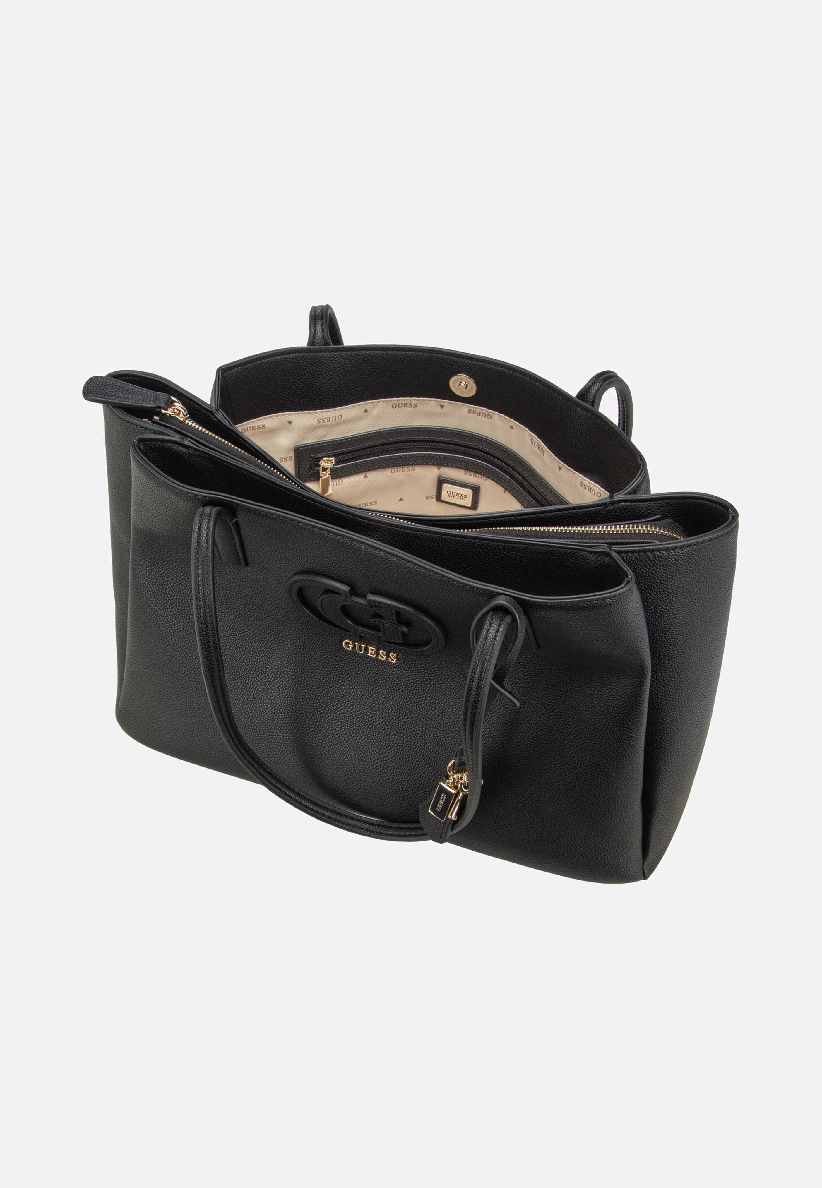 Guess Isola Multi Comp Tote Black Shopper
