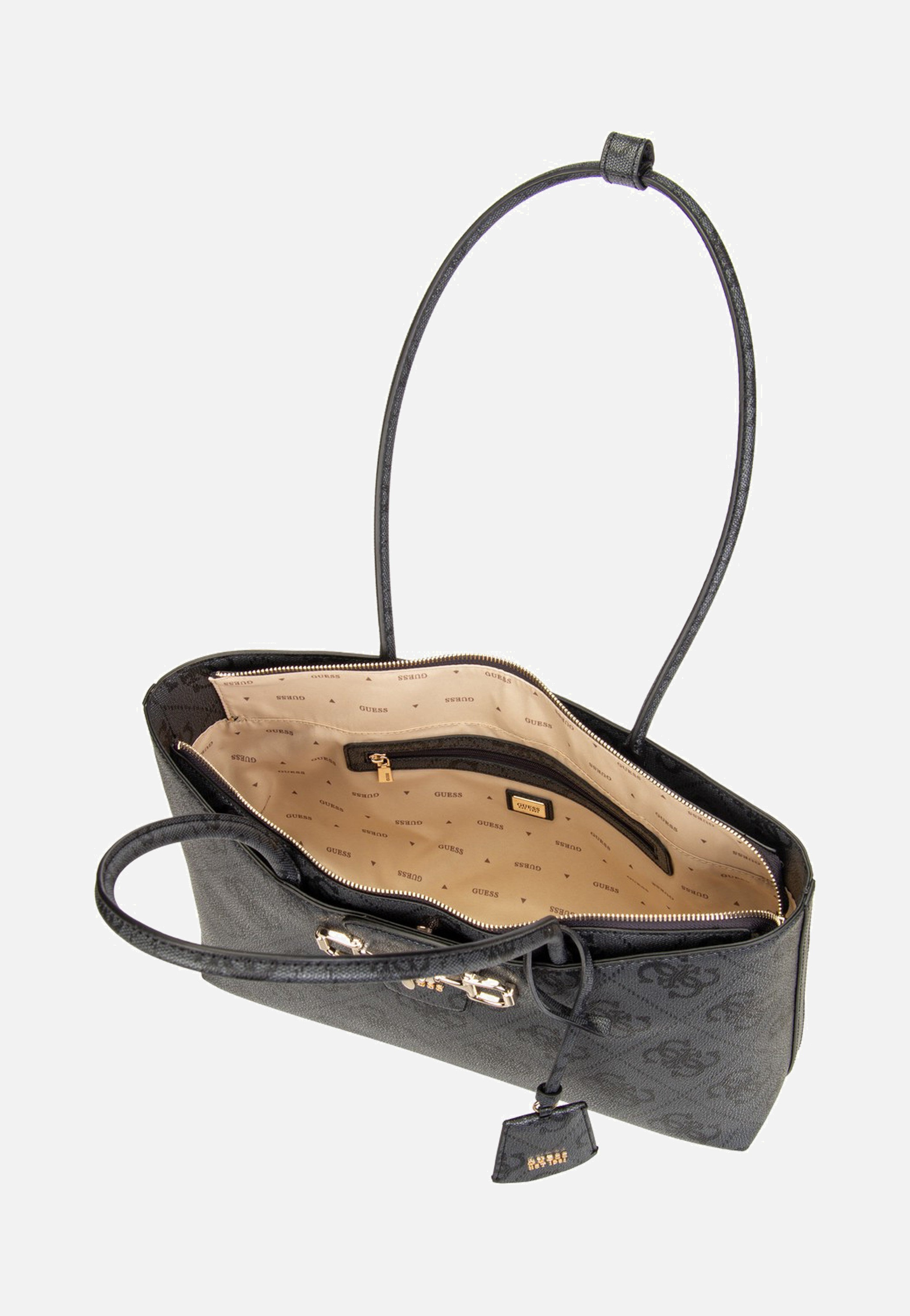 Guess - Janie Logo Girlfriend Carryall Coal Logo - Shopper | Women-Image