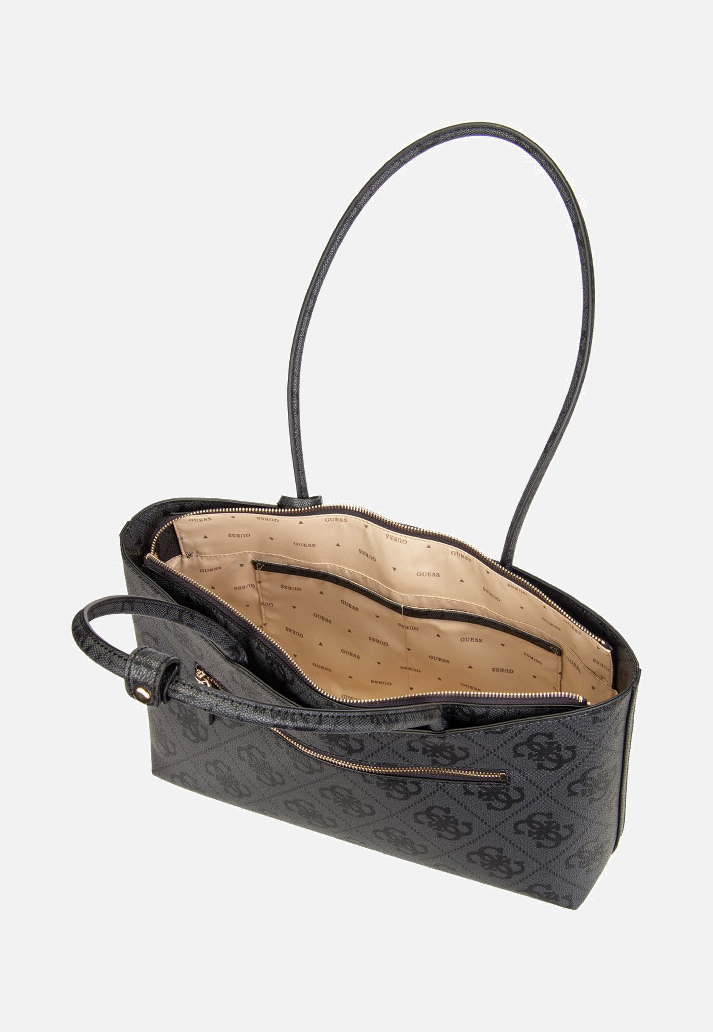 Guess - Janie Logo Girlfriend Carryall Coal Logo - Shopper | Women-Image