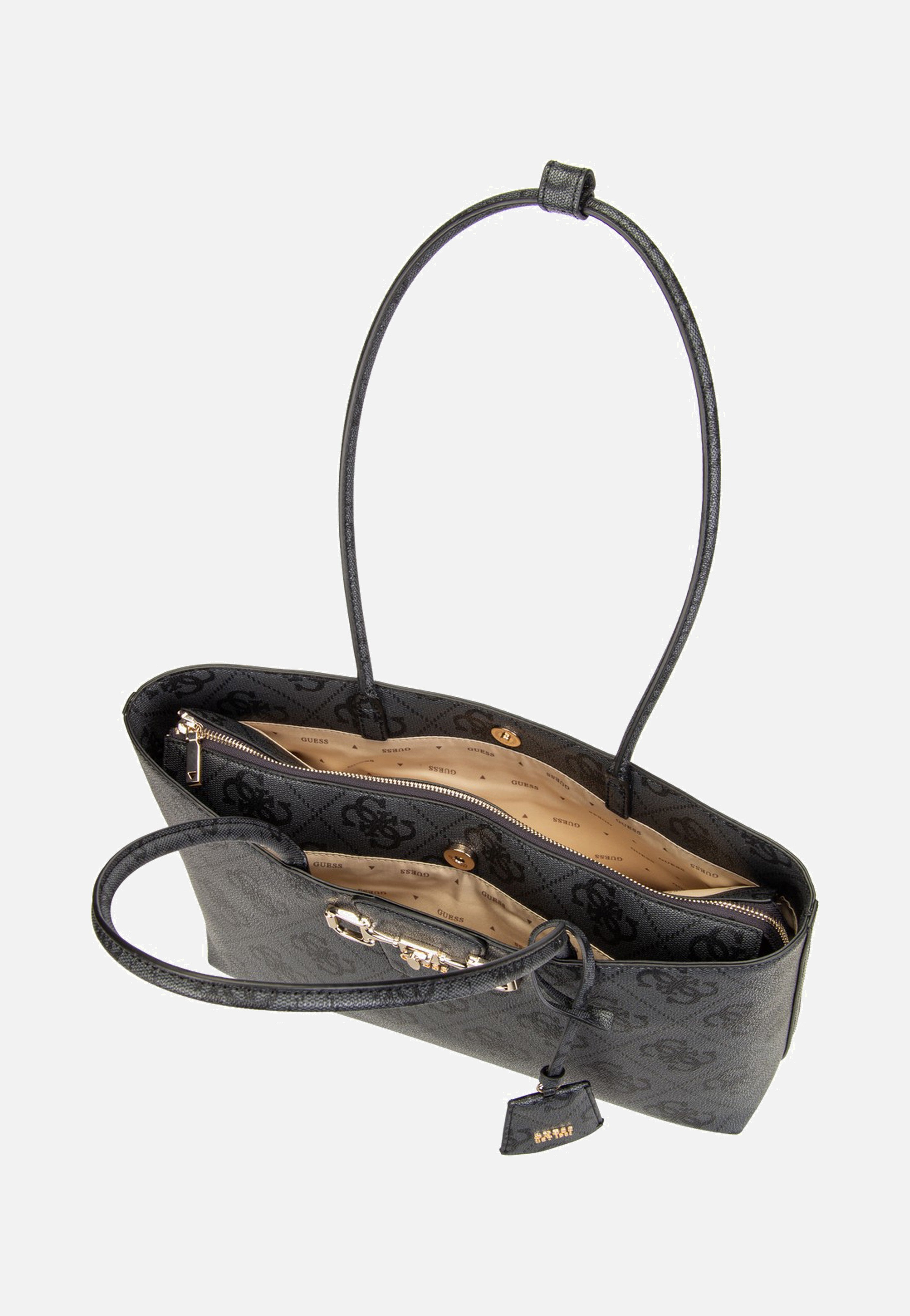 Guess - Janie Logo Girlfriend Carryall Coal Logo - Shopper | Women-Image