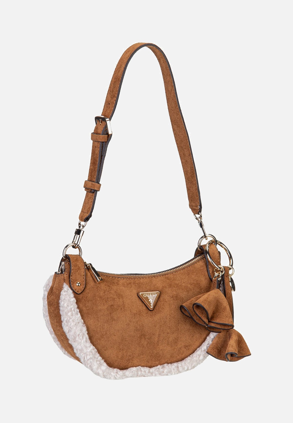 Guess Katie Convertible Suede 53180 Cognac Schultertasche