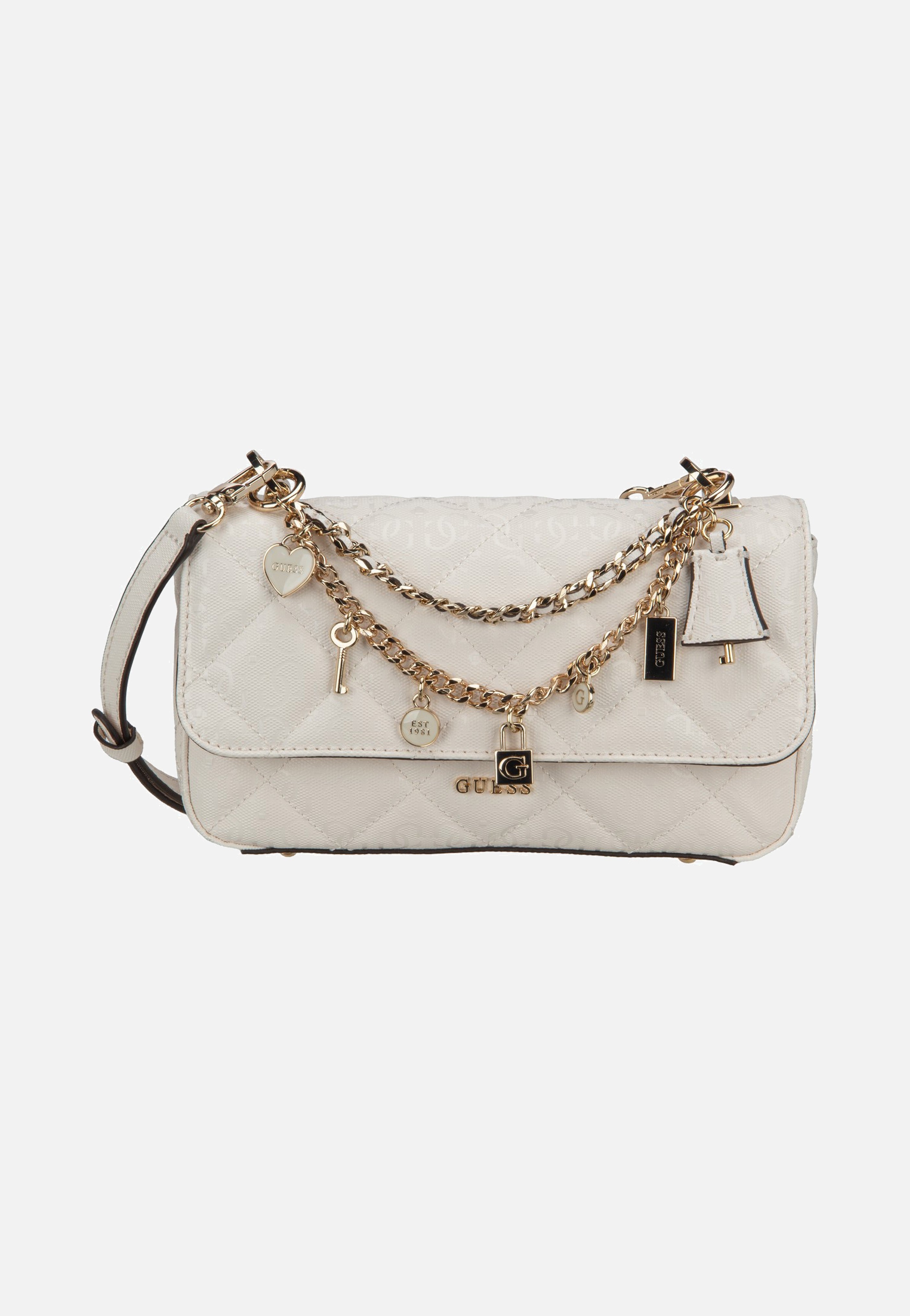 Guess Libby Flap 12200 Off White Evening Bag