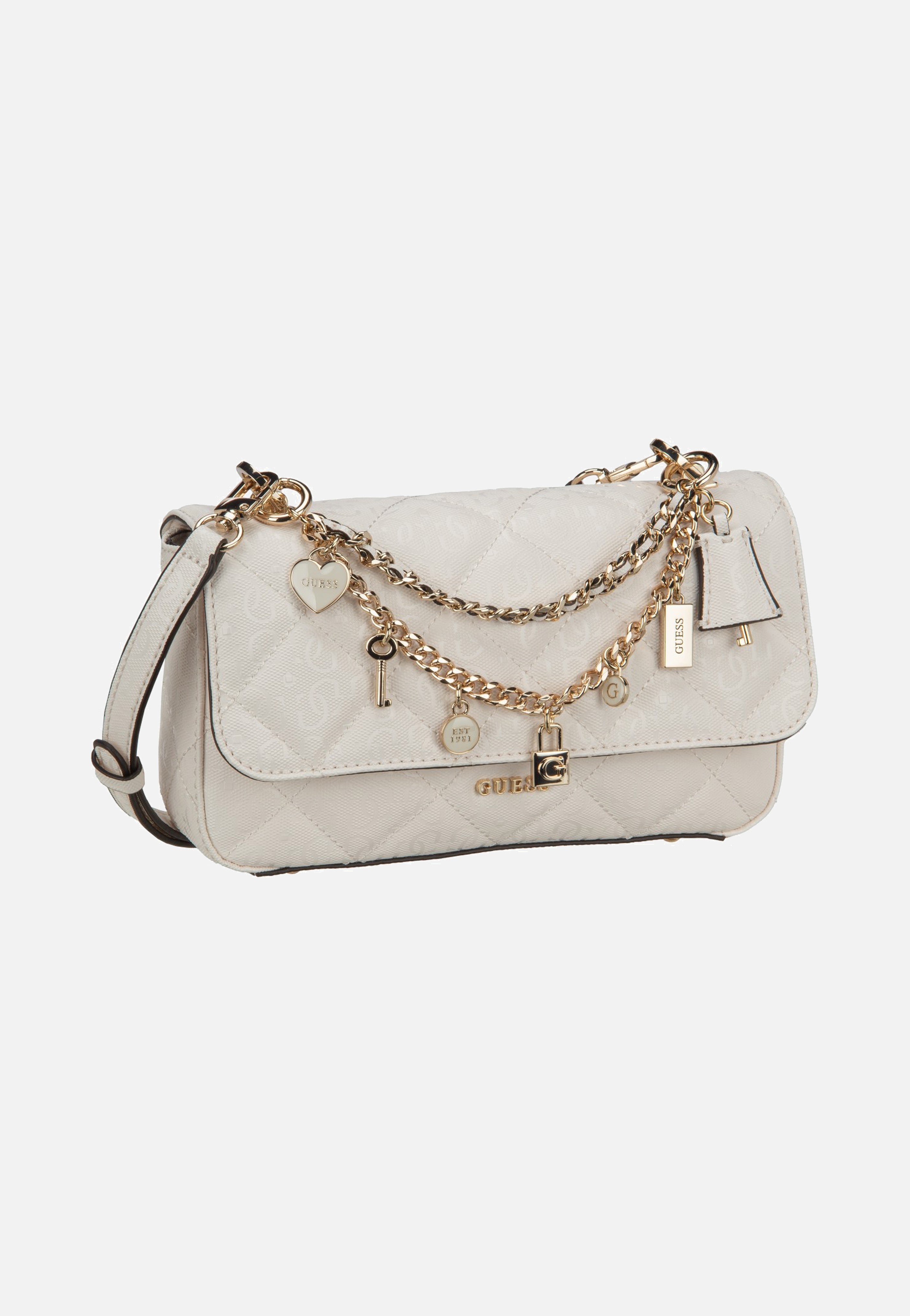 Guess Libby Flap 12200 Off White Evening Bag