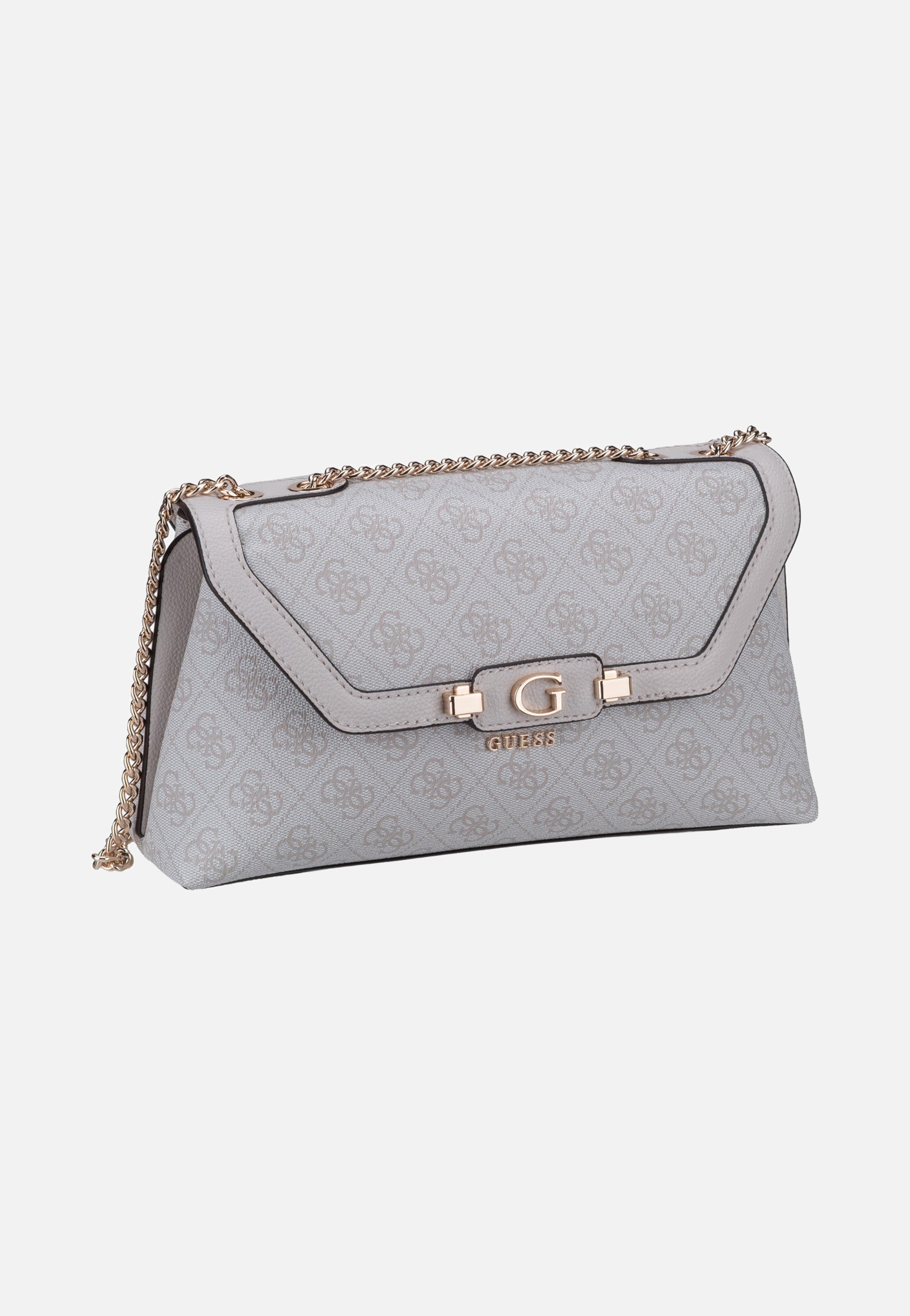 Guess Lindsey Convertible Flap 49210 Bone Logo Crossbody Bag