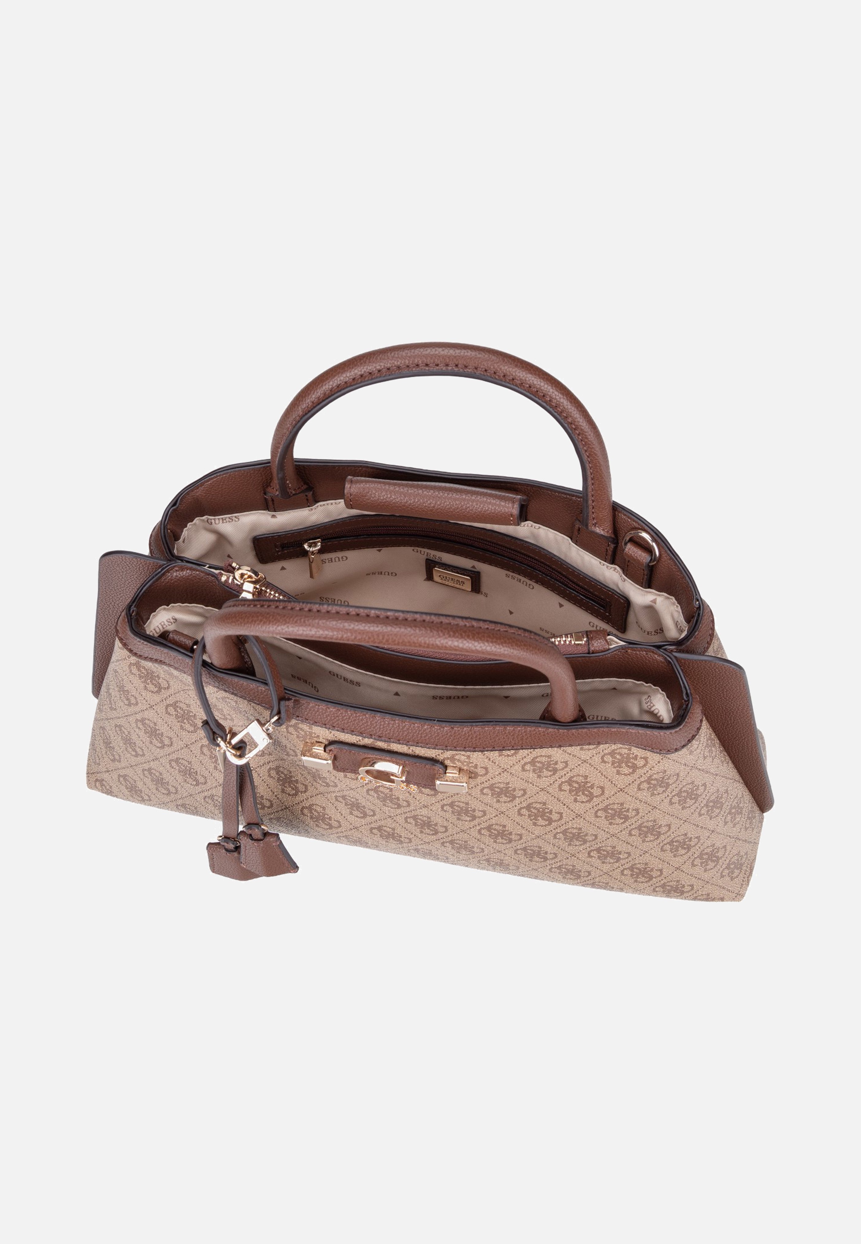 Guess Lindsey Girlfriend 49060 Latte Logo Satchel