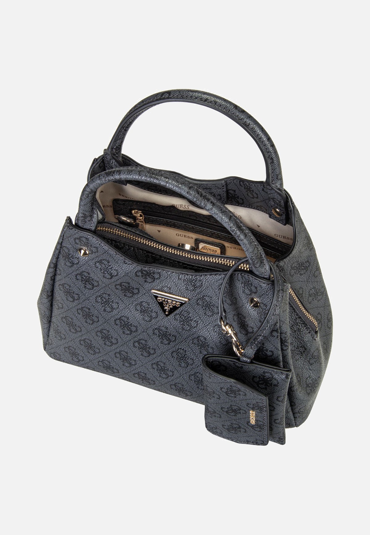 Guess Lorella Logo Small Girlfriend 84220 Coal Logo Henkeltasche