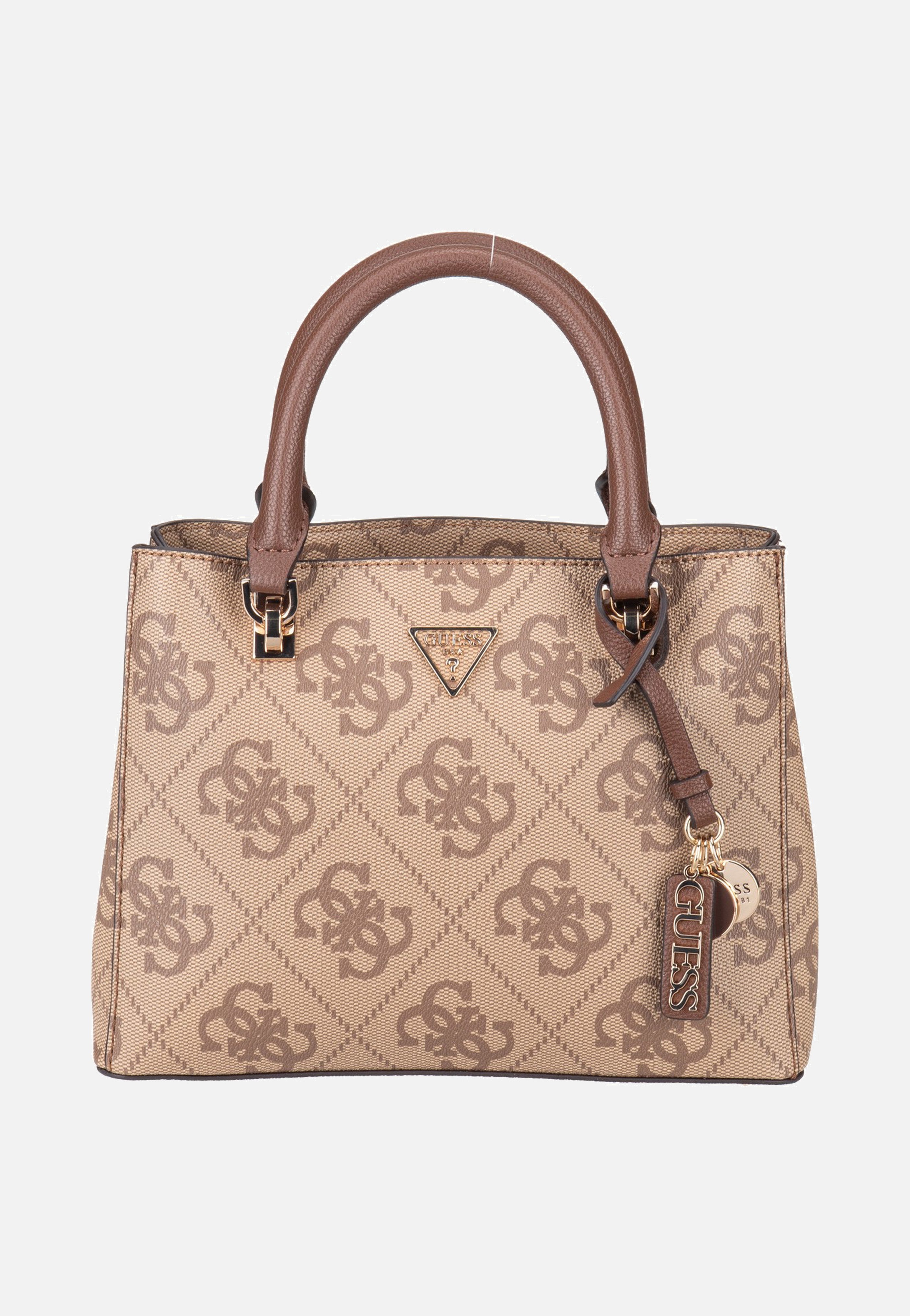 Guess Noelle II Sml Multi Comp Latte Logo/Brown Satchel