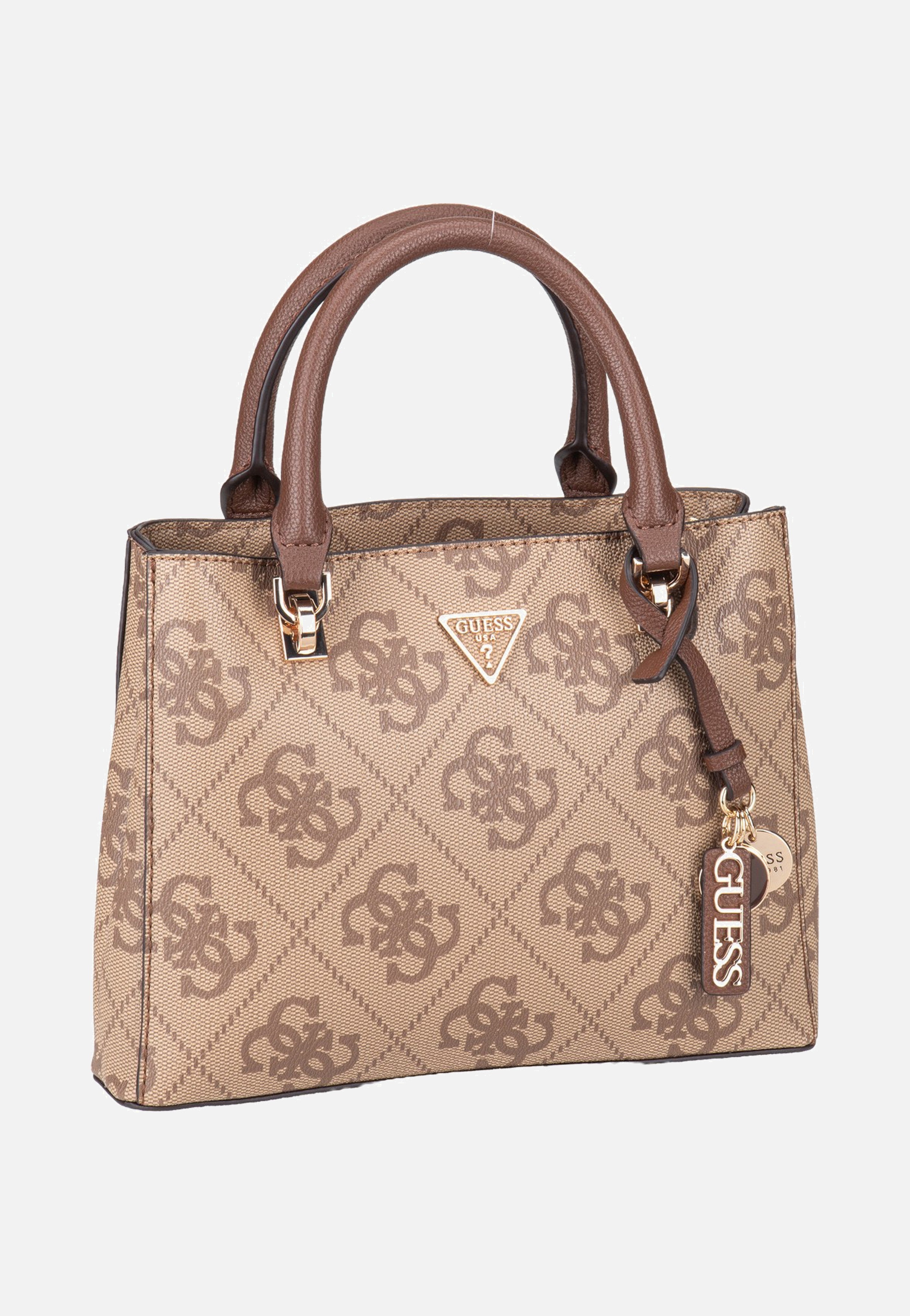 Guess Noelle II Sml Multi Comp Latte Logo/Brown Satchel