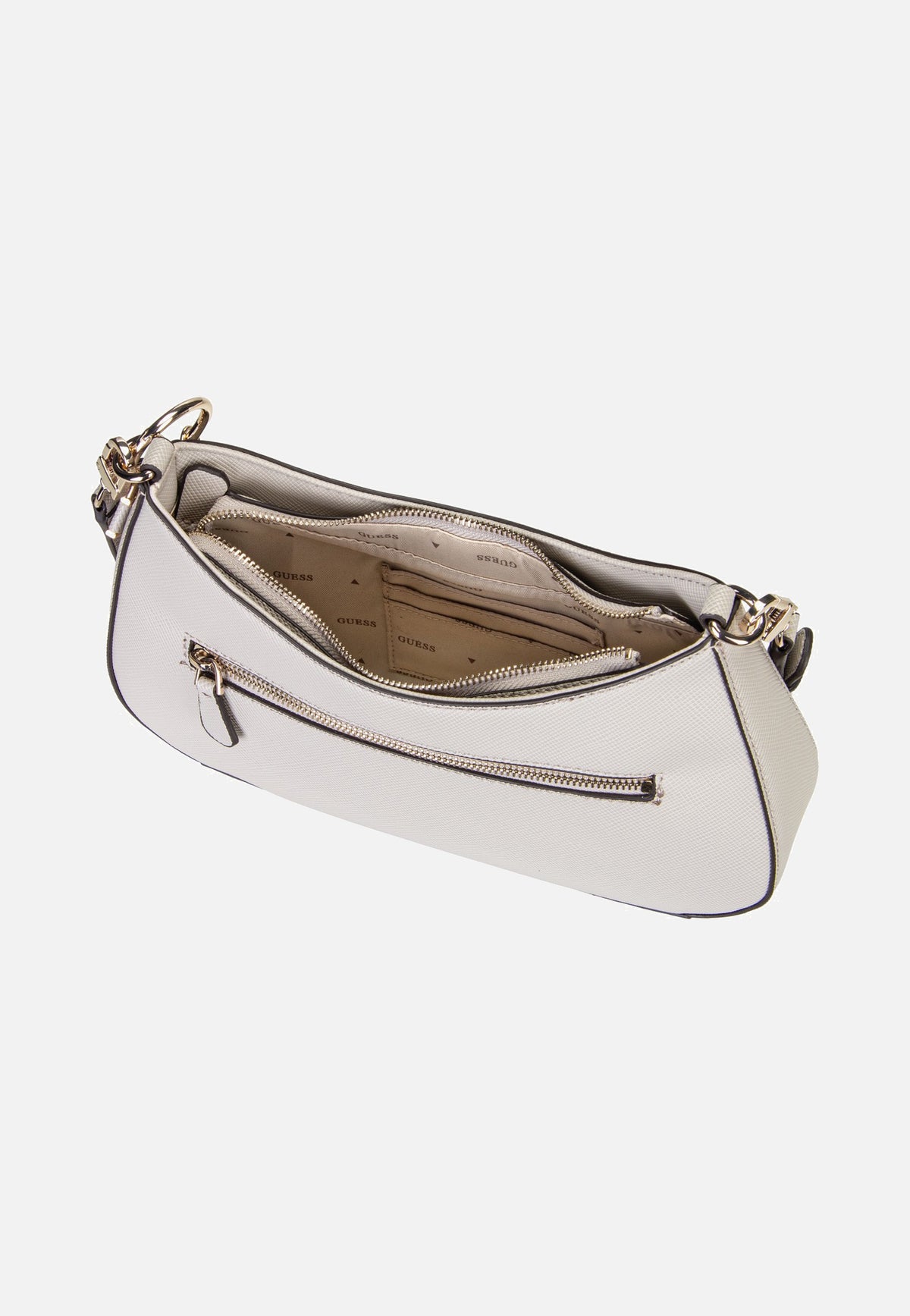 Guess Noelle II Top Zip Saffiano 72180 Taupe Abendtasche