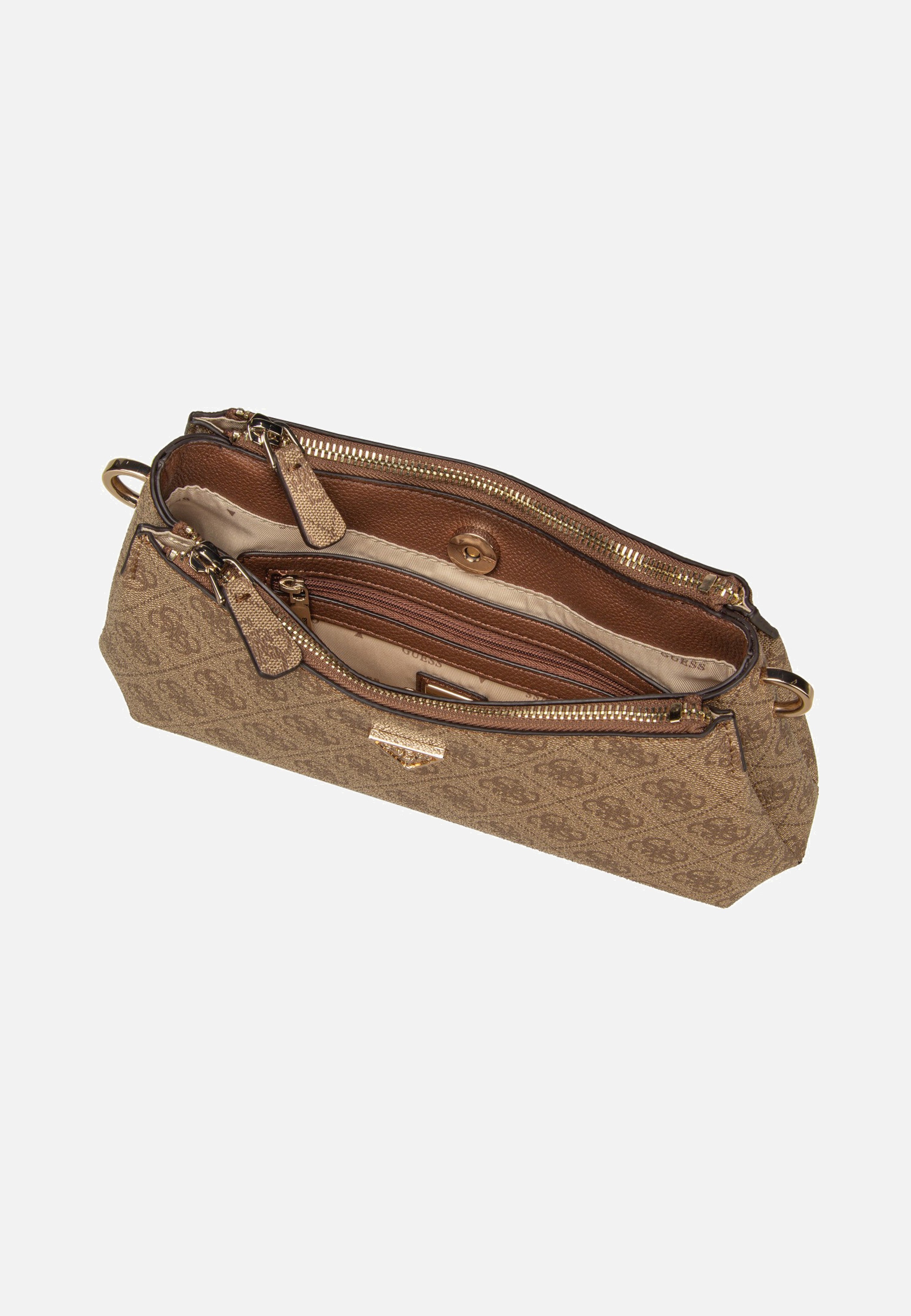 Guess Noelle II 3 Comp Xbody Latte Logo/Brown Schultertasche