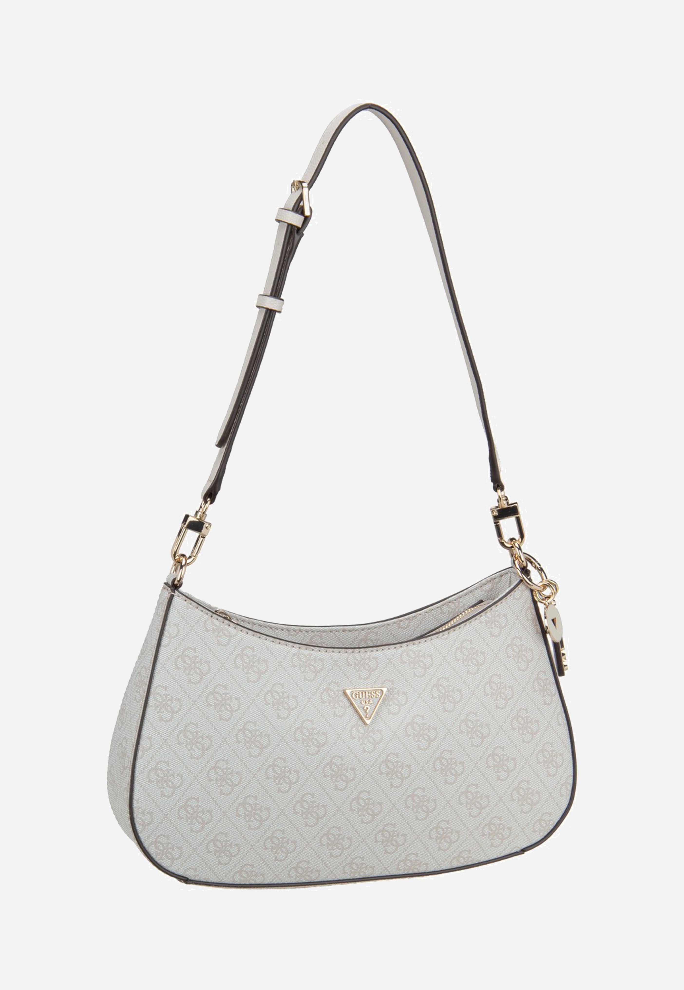 Guess Noelle II Top Zip SHB 72180 Bone Logo Evening Bag