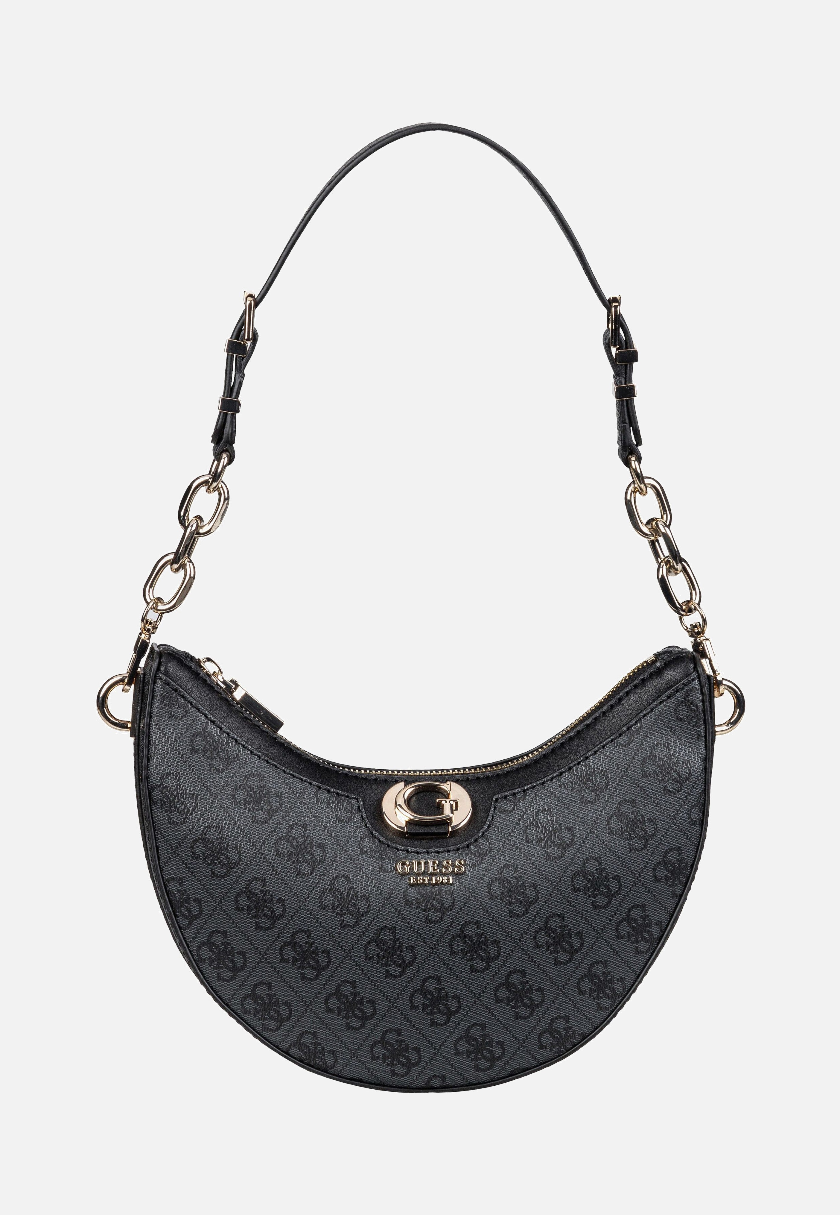 Guess Orlina Logo Top Zip 40180 Coal Schultertasche
