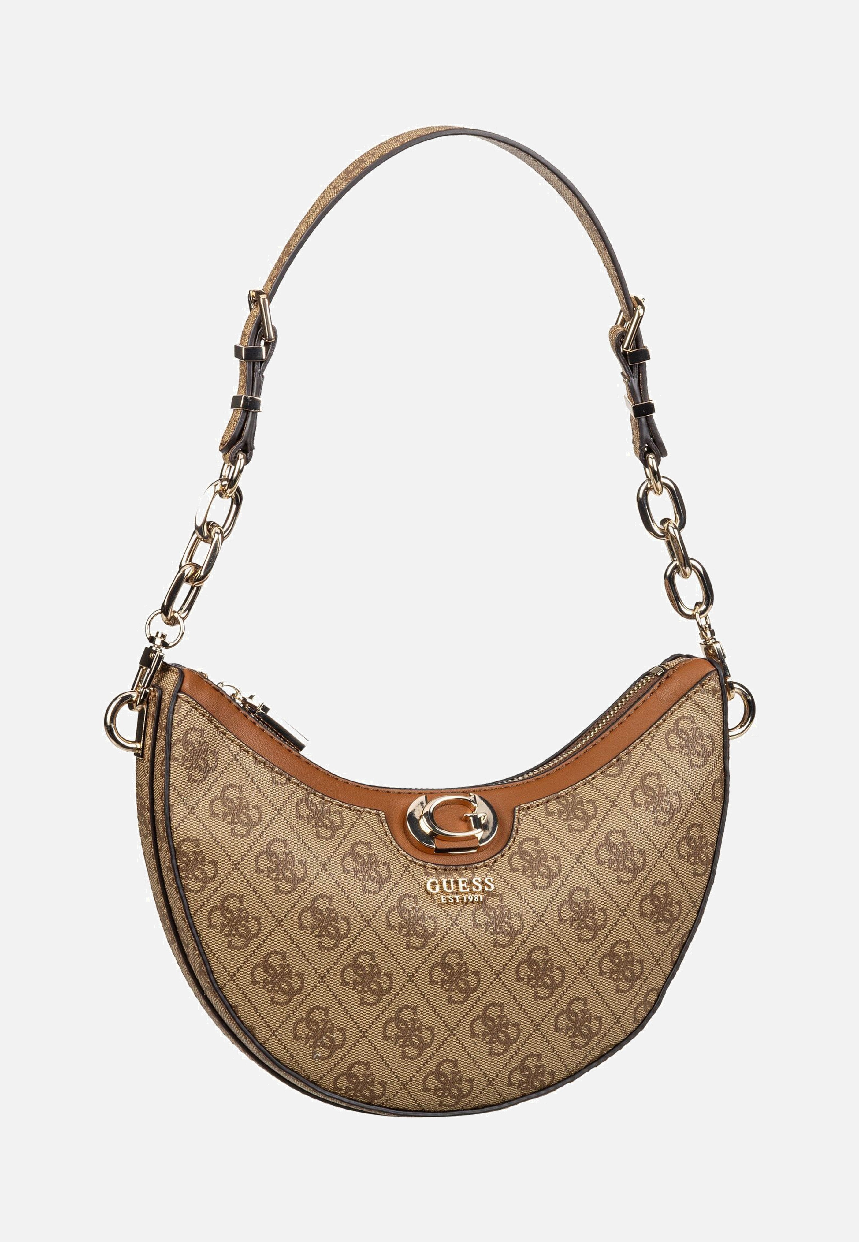Guess Orlina Logo Top Zip 40180 Latte/Brown Schultertasche