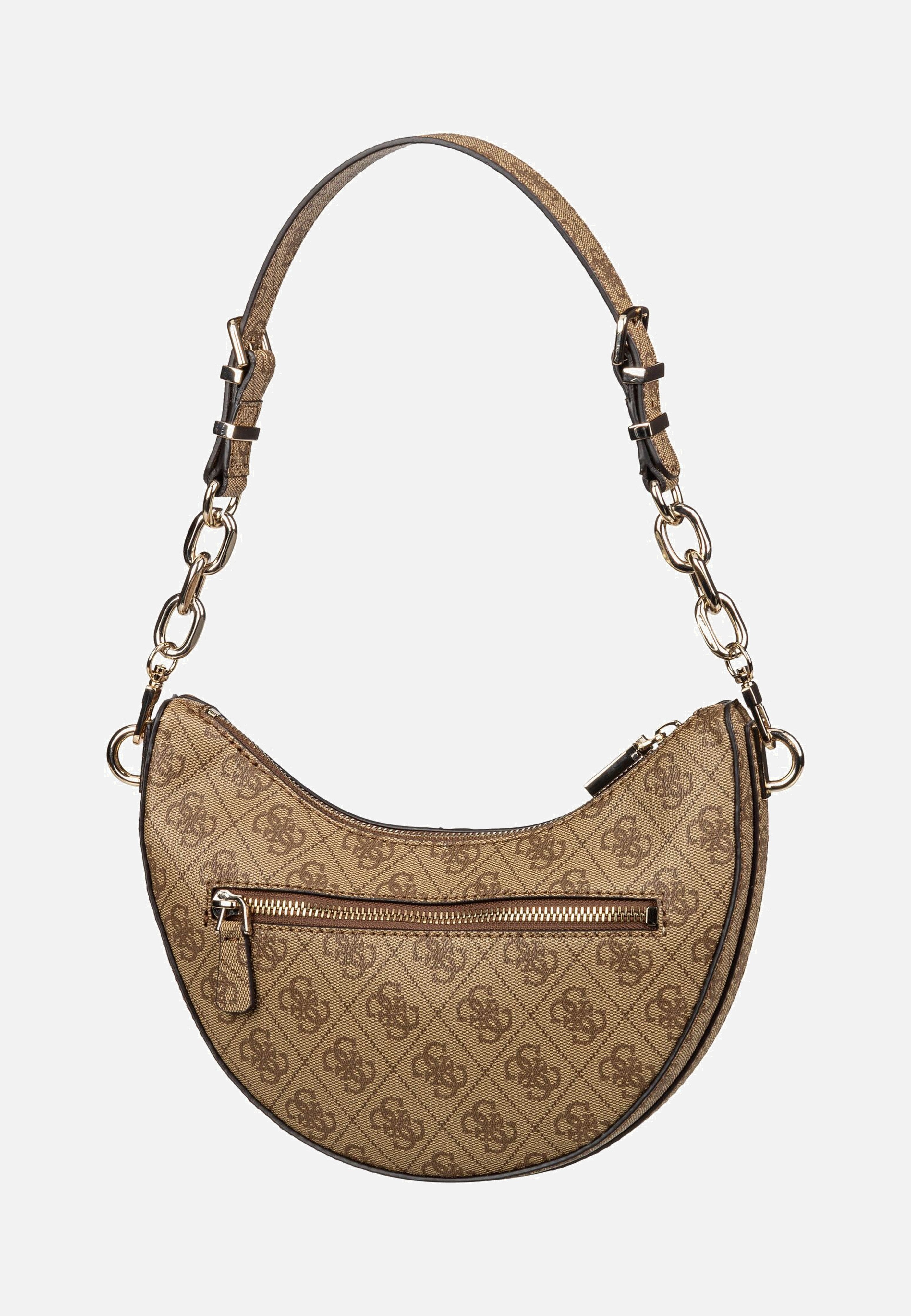 Guess Orlina Logo Top Zip 40180 Latte/Brown Schultertasche