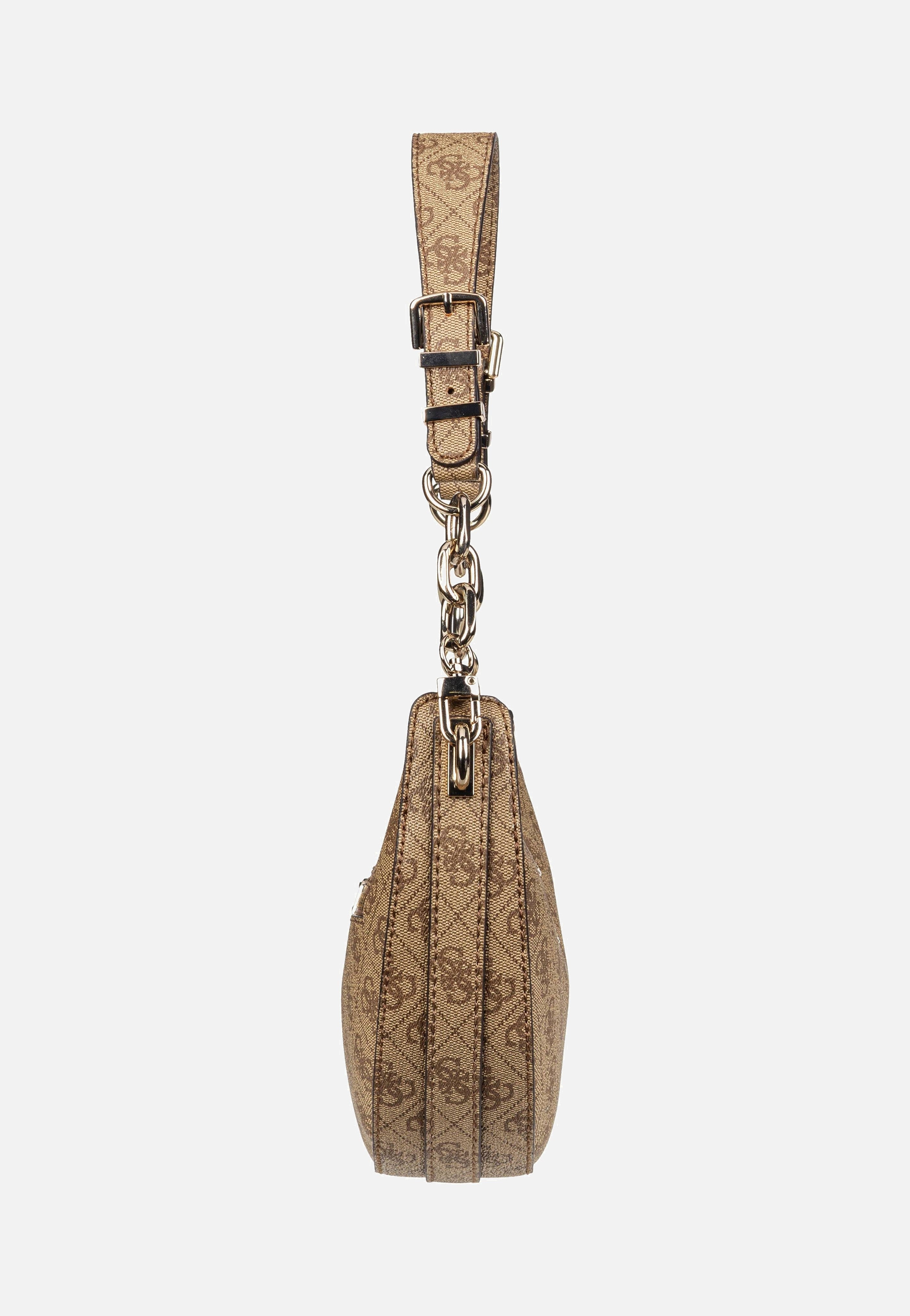 Guess Orlina Logo Top Zip 40180 Latte/Brown Schultertasche