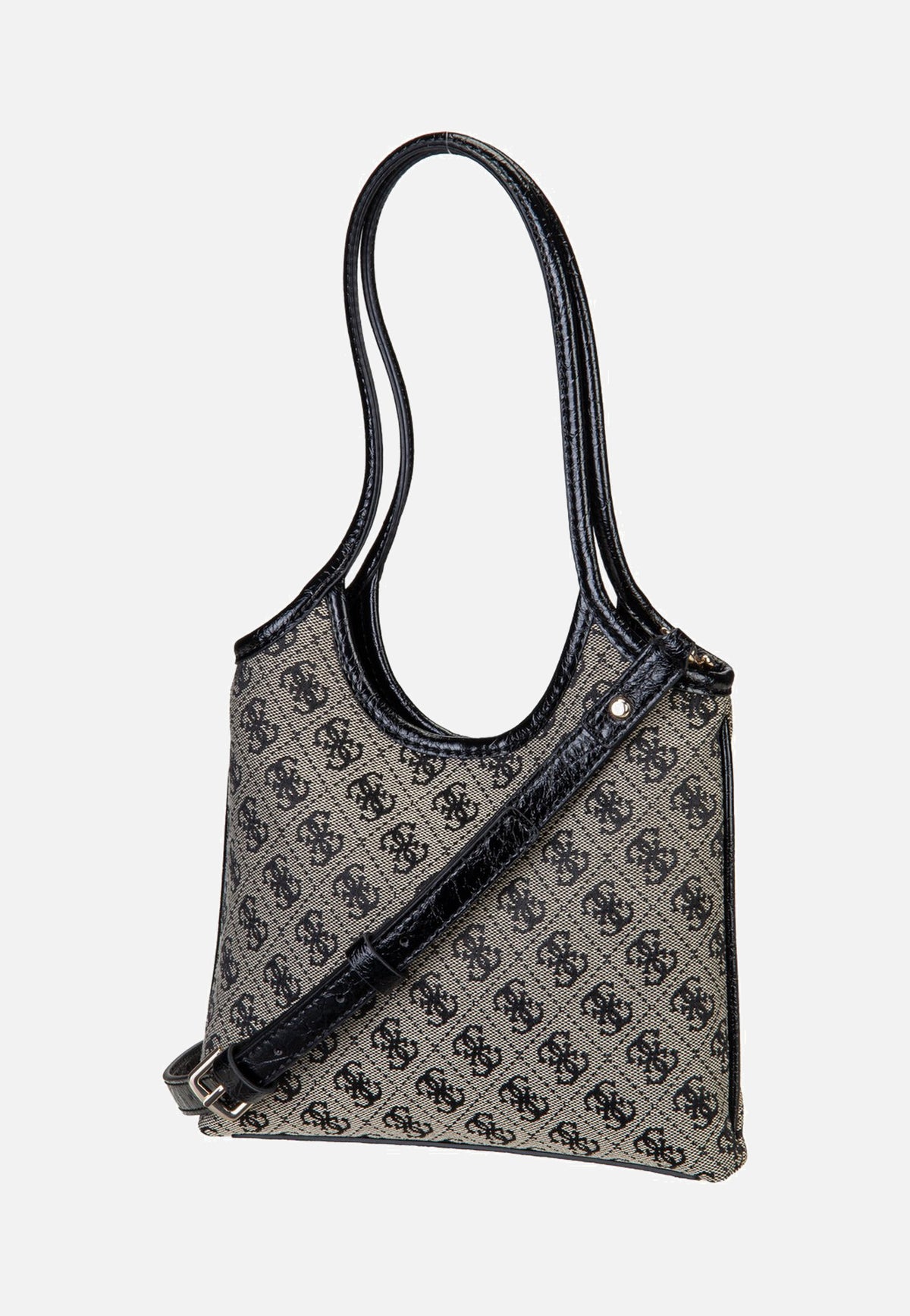 Guess Samantha Mini 13750 Black Logo Schultertasche