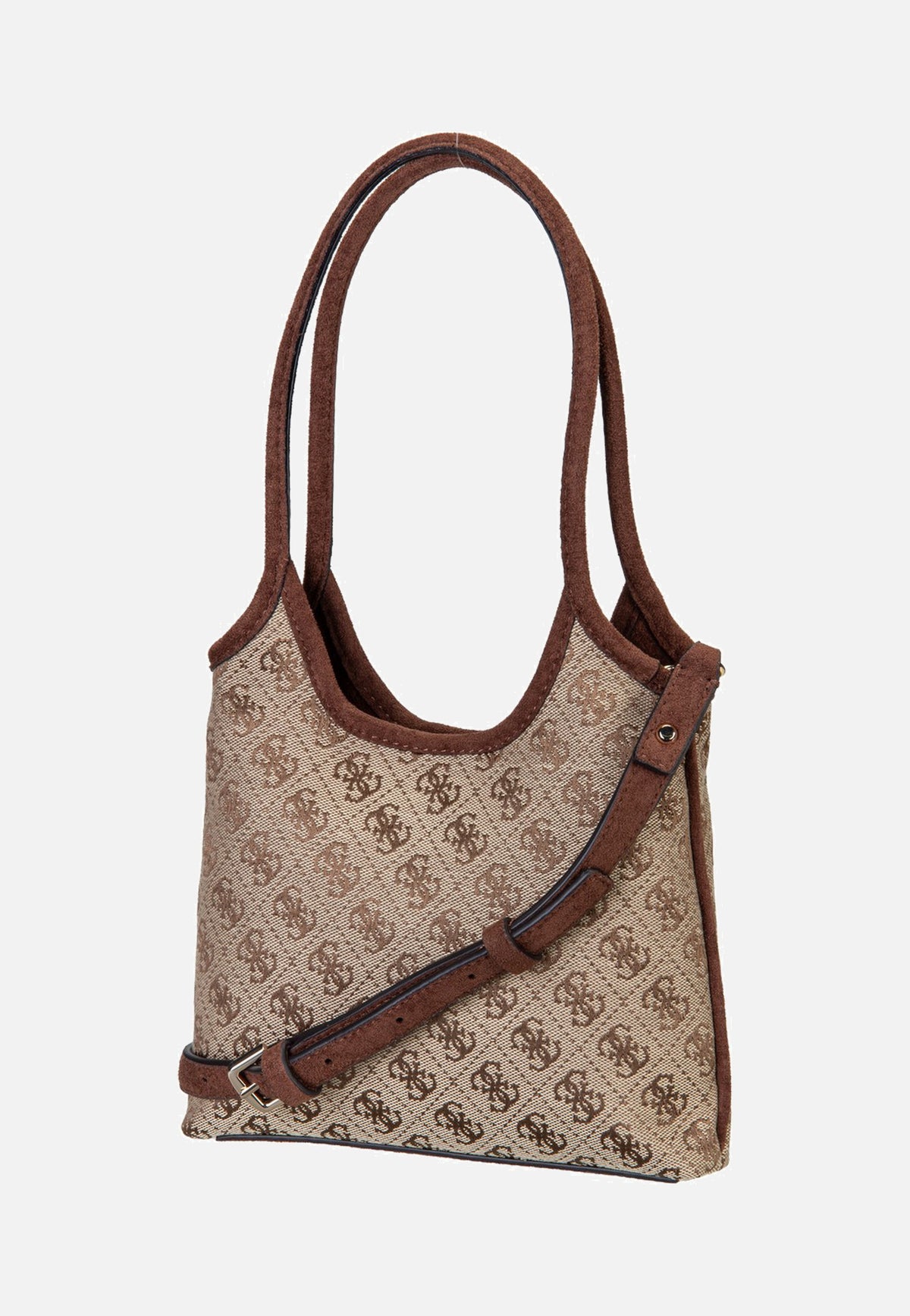 Guess Samantha Mini 13750 Latte Logo/Brown Schultertasche