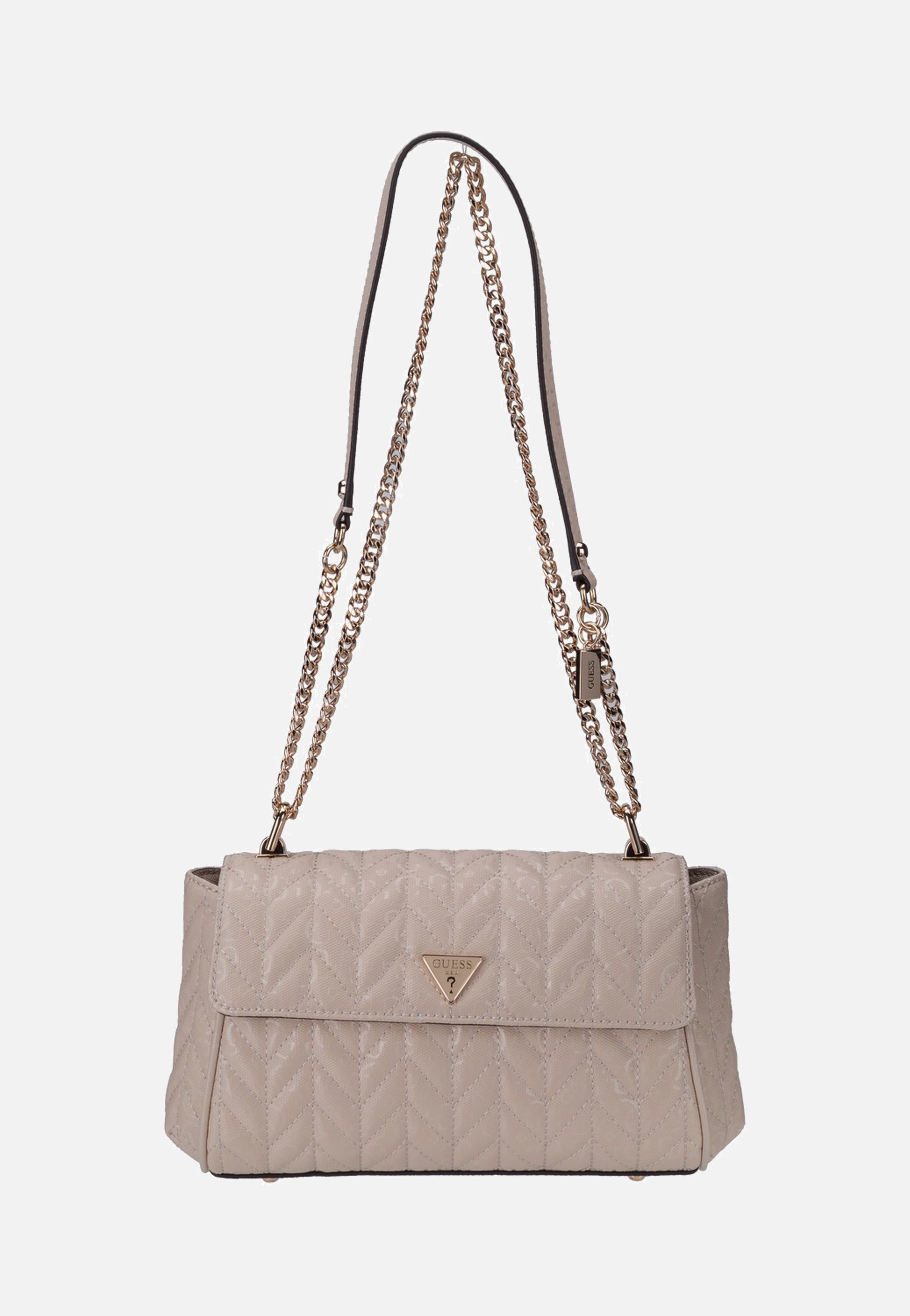 Guess Stacey Convertible Flap 41210 Light Beige Crossbody Bag