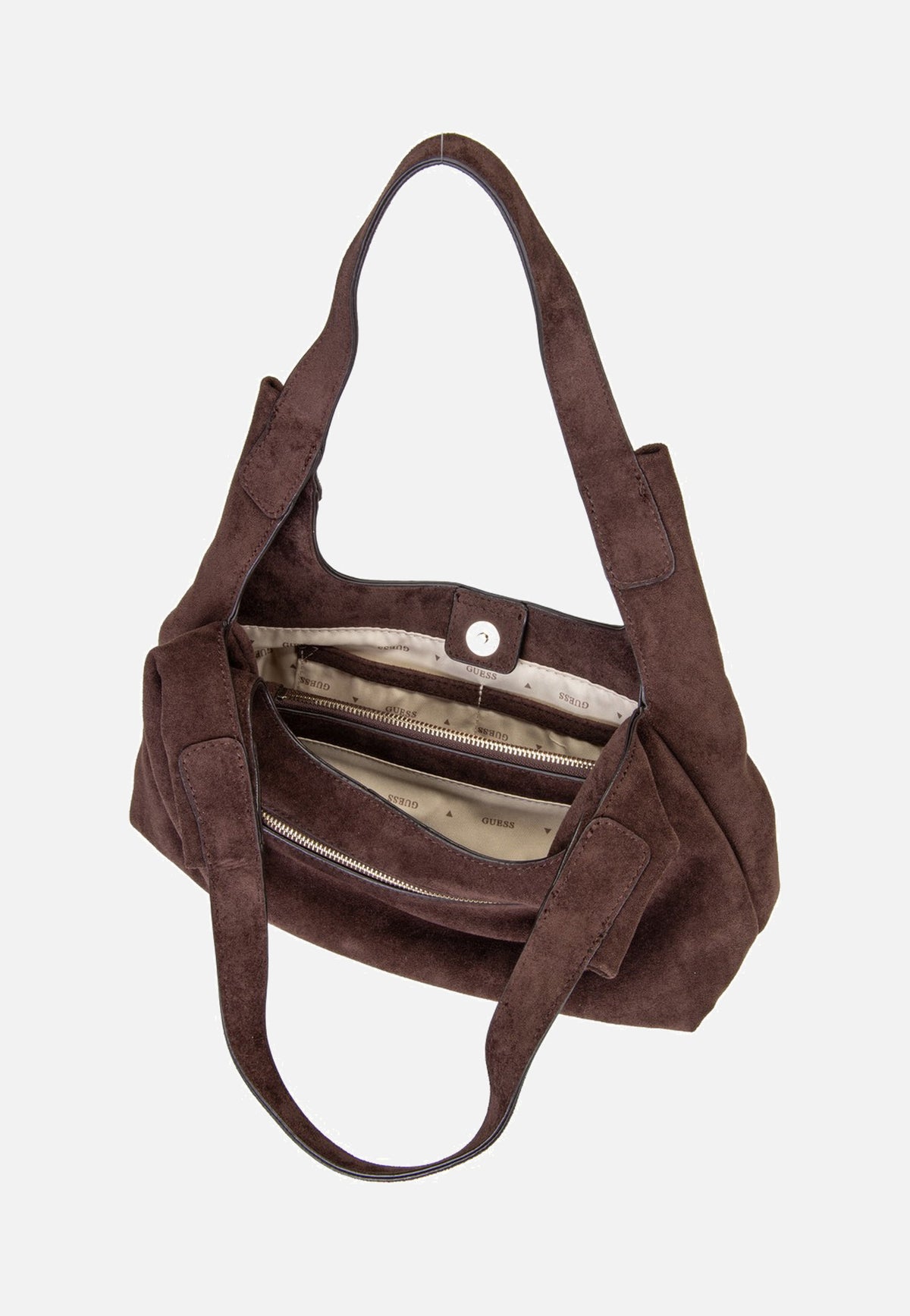 Guess Sunset Small Suede 14010 Espresso Schultertasche