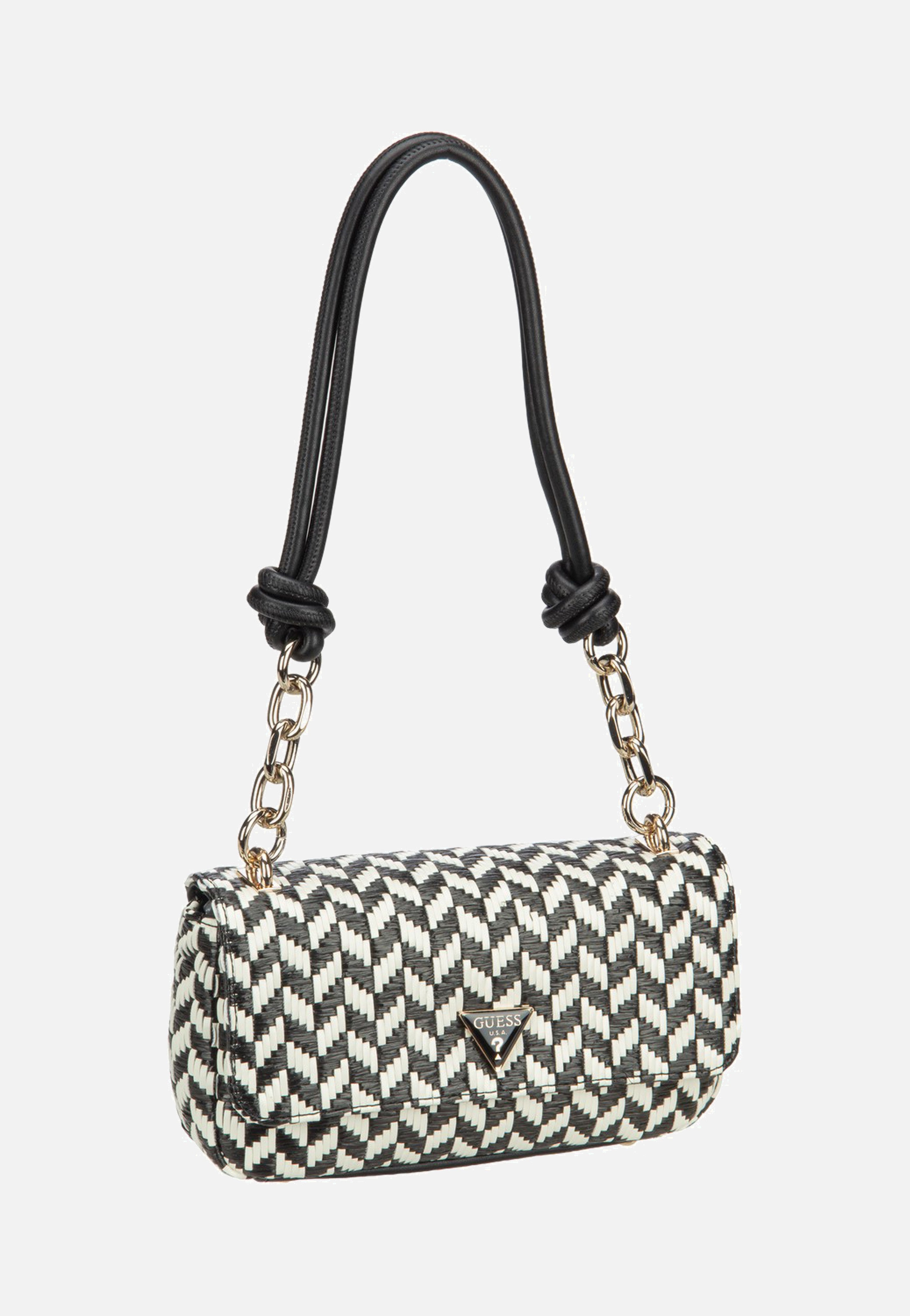 Guess Tessi Flap Shoulder Black Multi Schultertasche