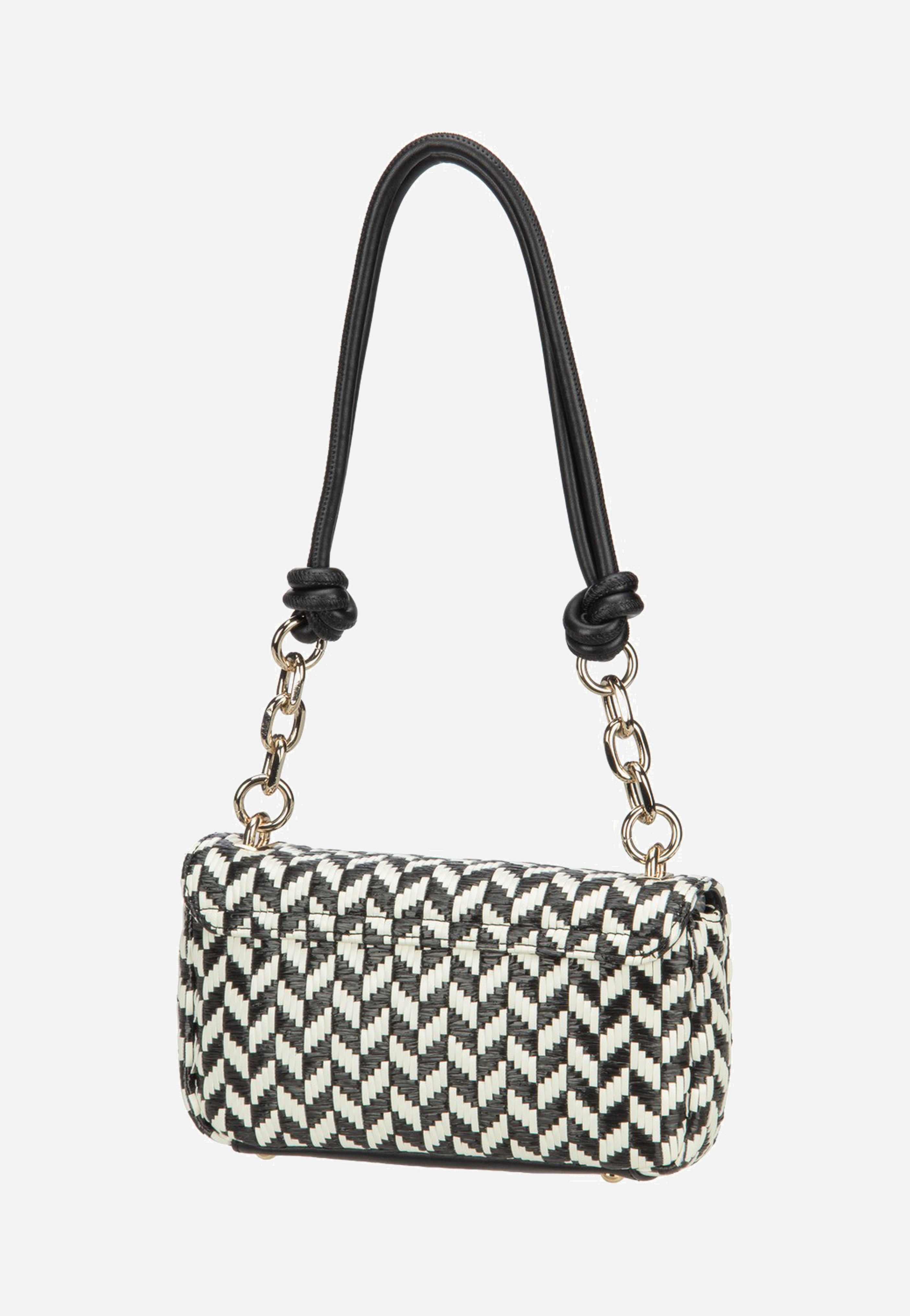 Guess Tessi Flap Shoulder Black Multi Schultertasche